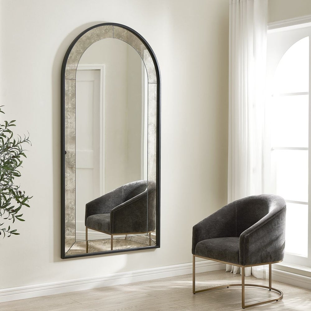 Uttermost Marlowe Oversized Arch Black Iron Mirror - Image 2