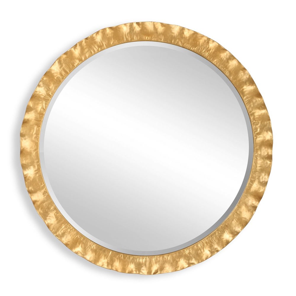 Uttermost Haya Antique Gold Scalloped Edge Round Mirror - Image 3