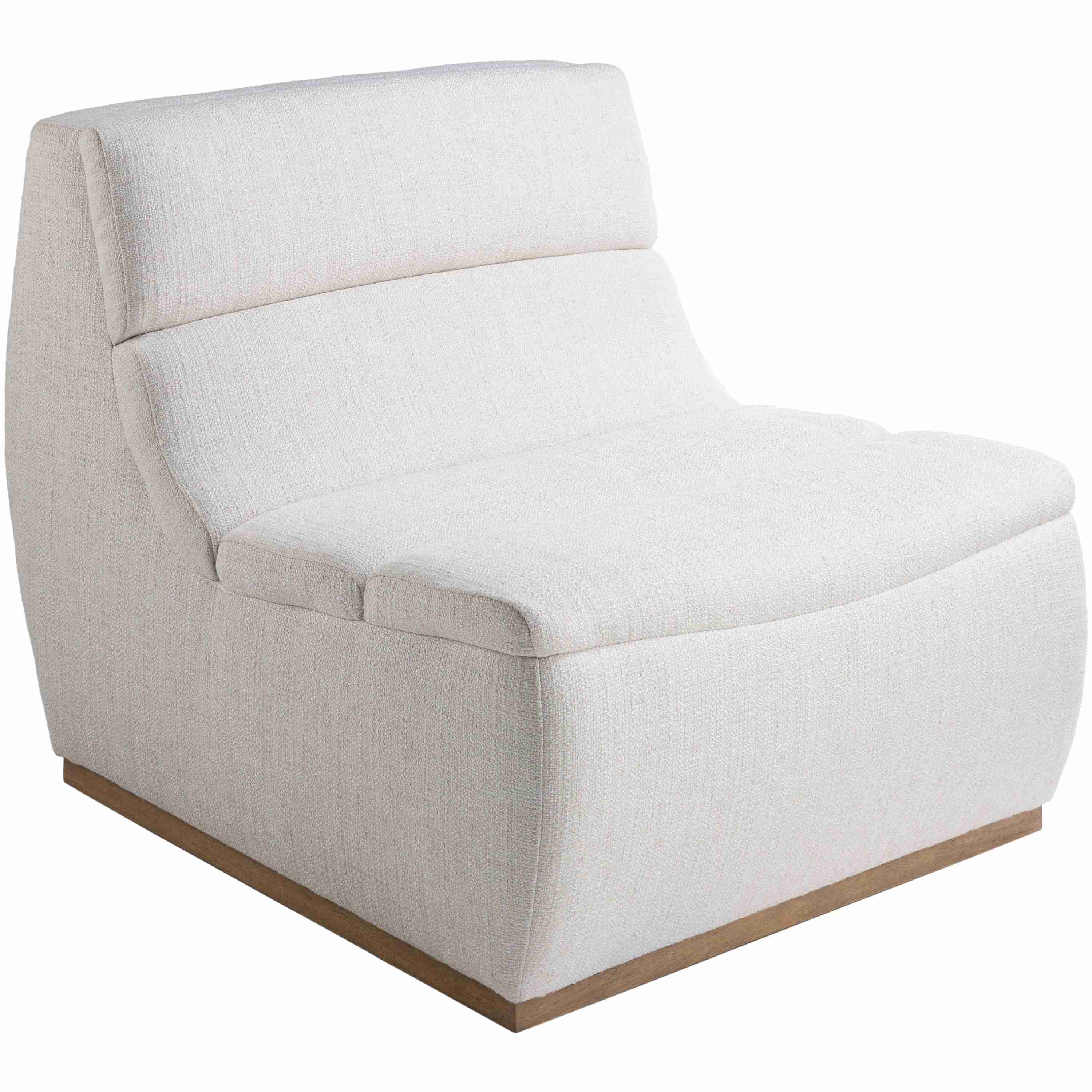Surya Barber Modern Lounger Chair With Wood Base - Image 3
