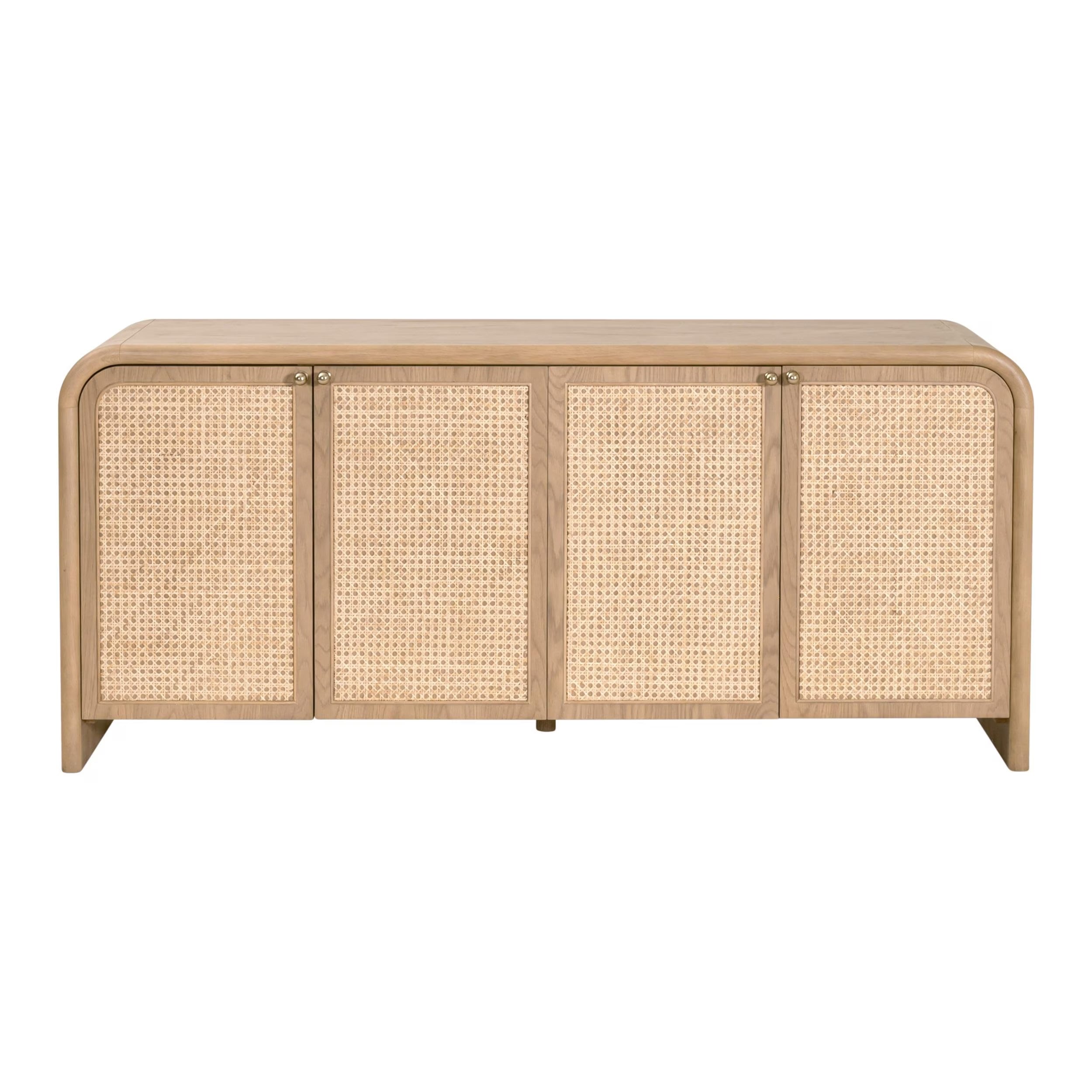 Essentials For Living Cannes Media Sideboard ~ Natural Oak, Cane - Image 1