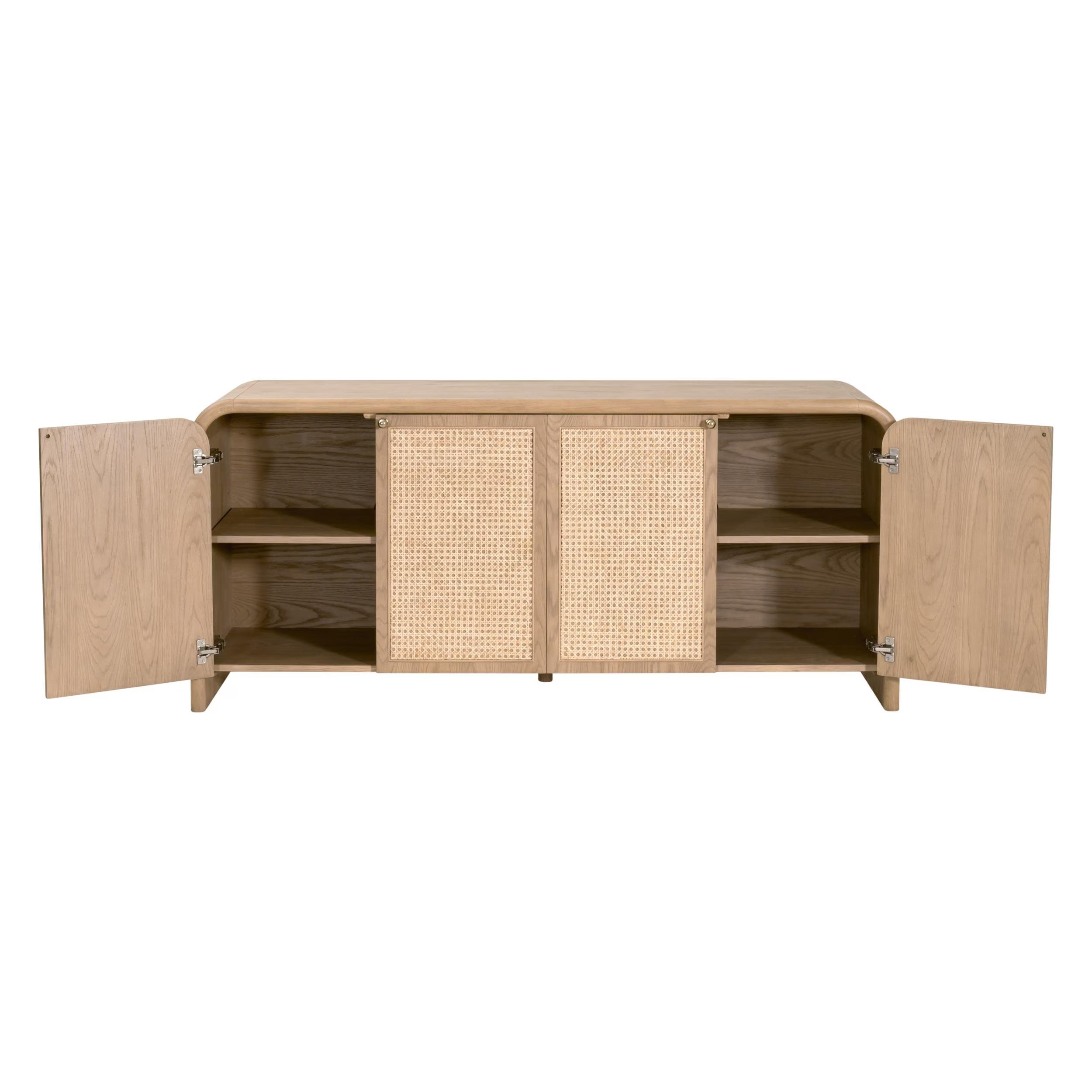 Essentials For Living Cannes Media Sideboard ~ Natural Oak, Cane - Image 2