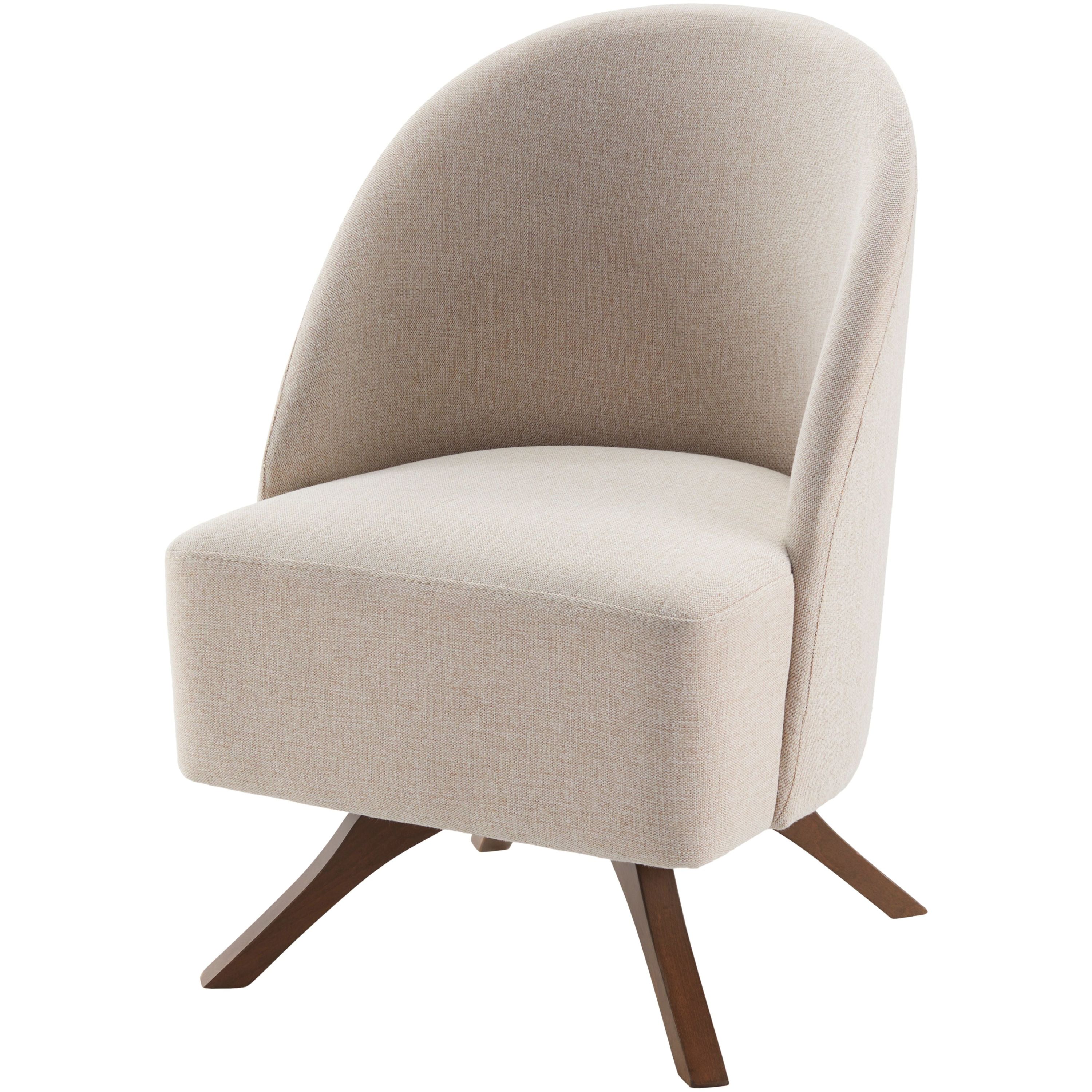 Surya Coda Modern Swivel Chair With Wood Legs - Image 1