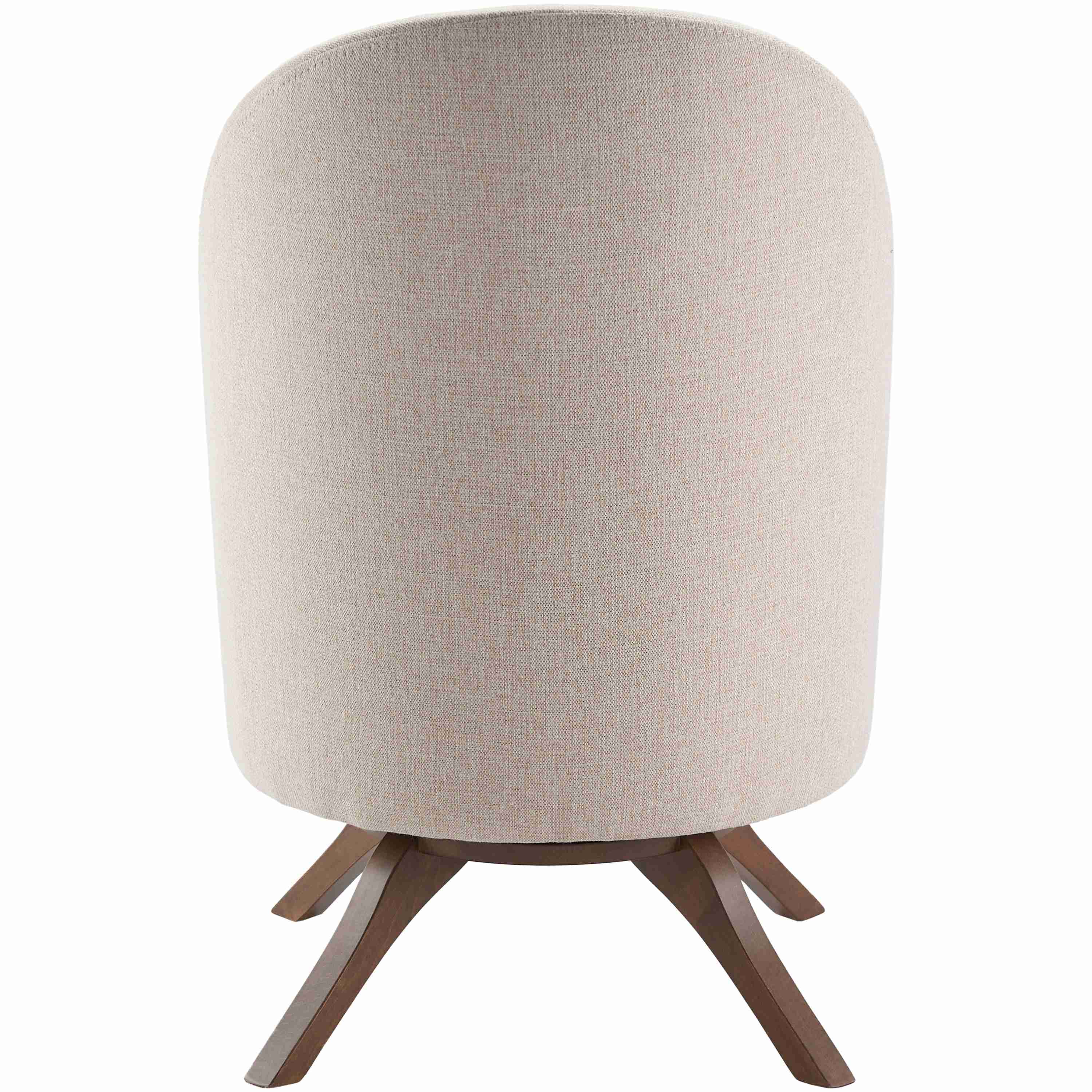 Surya Coda Modern Swivel Chair With Wood Legs - Image 3