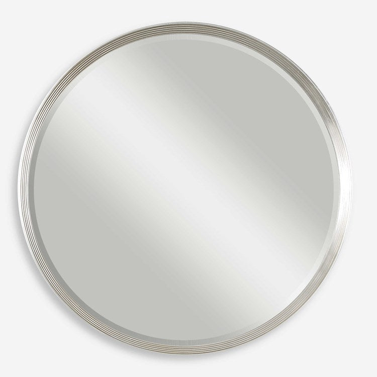 Uttermost Serenza Silver Leaf Round Mirror - Image 2