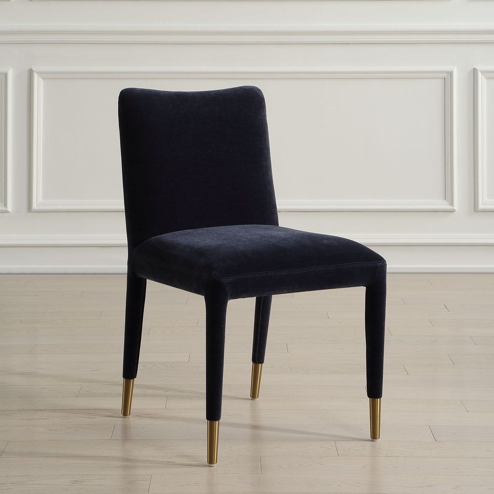 Uttermost Conifer Indigo Velvet Modern Dining Chairs ~ Set of 2 - Image 2
