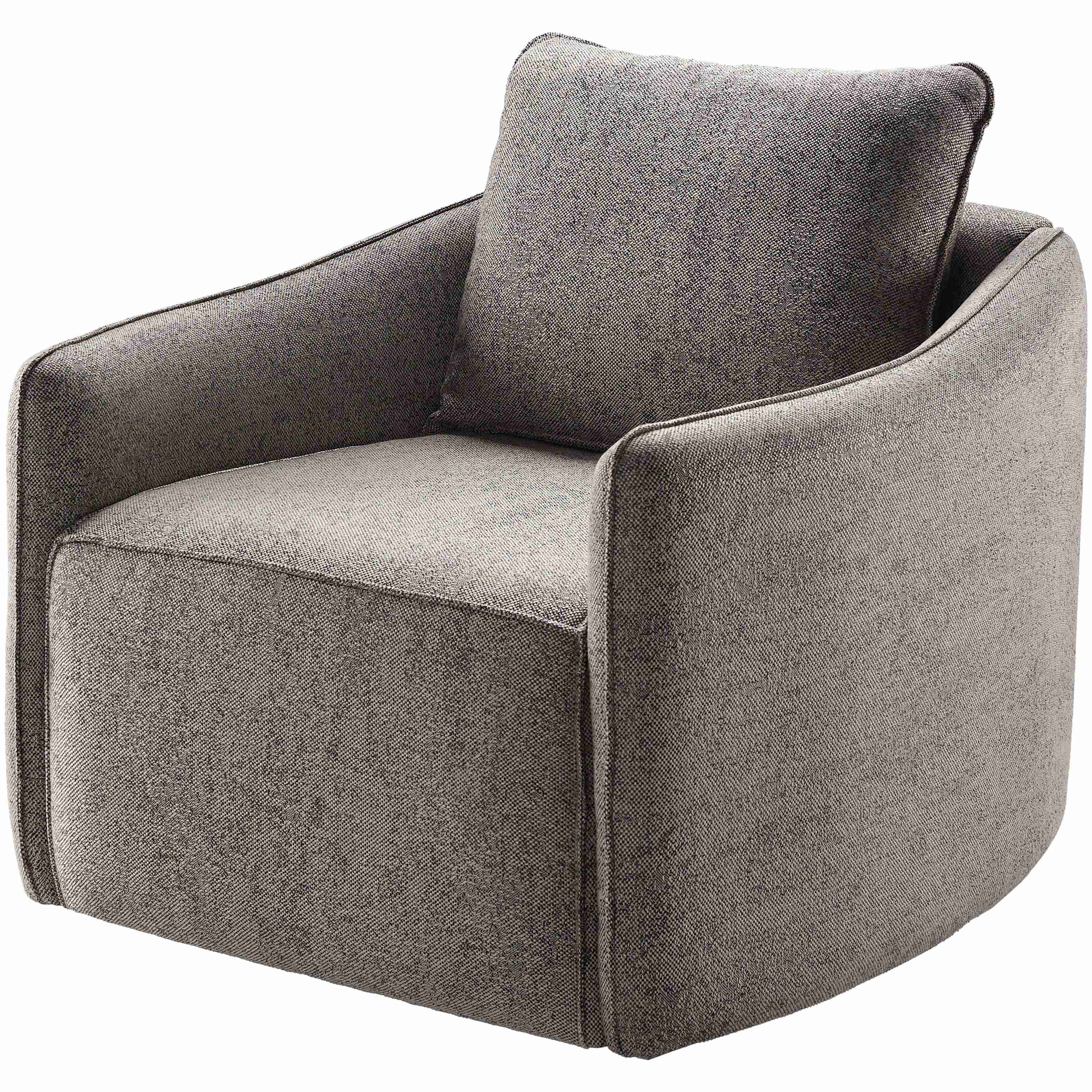 Surya Kelli Modern Charcoal Gray Swivel Chair - Image 1