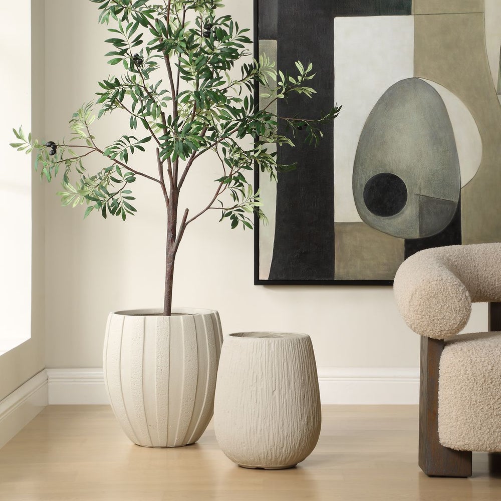 Uttermost Ridgehaven Sculpted Planter Indoor and Outdoor Use - Image 2