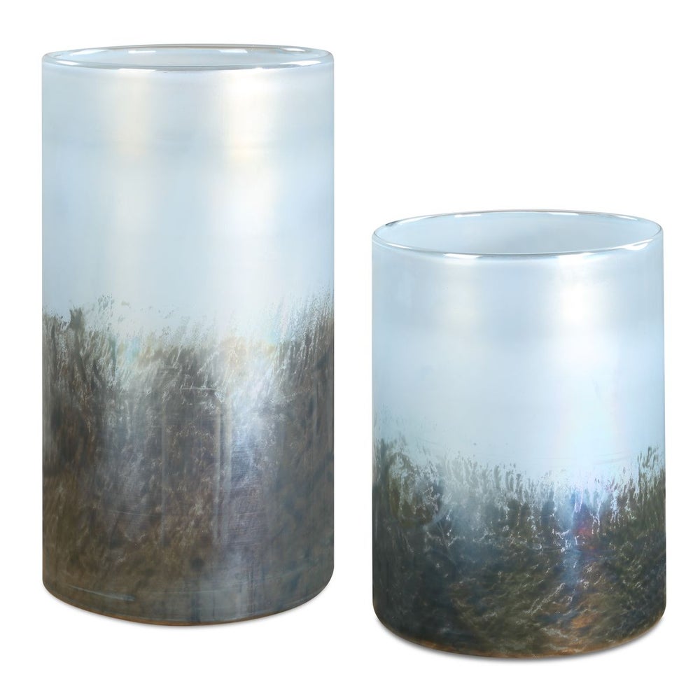 Uttermost Midnight Mist Deep Blue Vases ~ Set Of 2 - Image 2