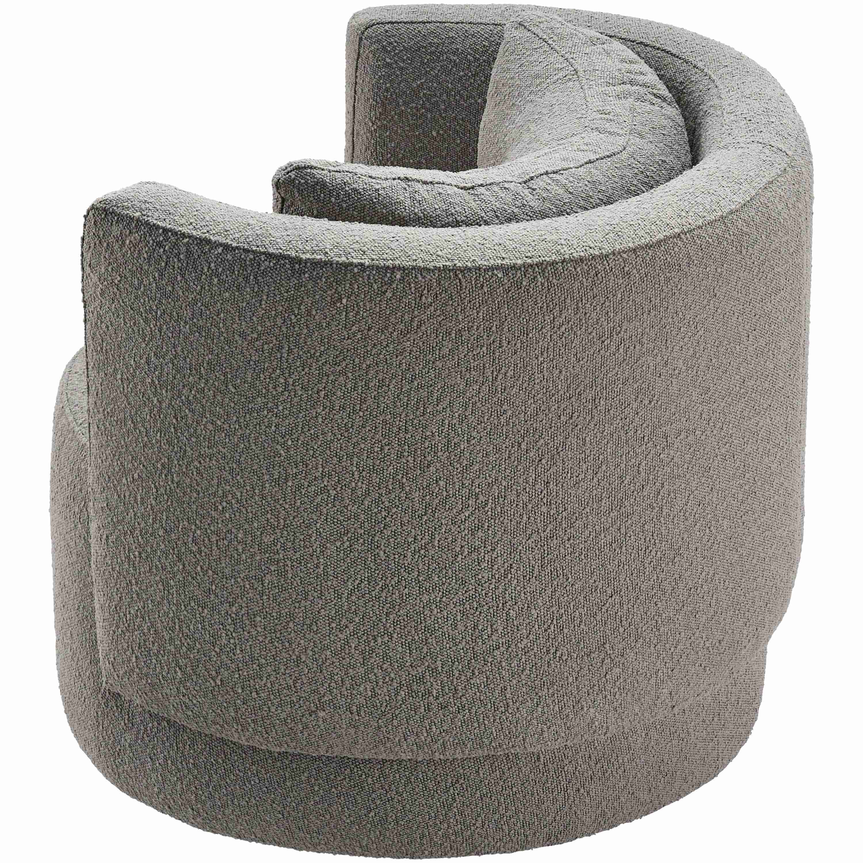 Surya Bingham Modern Charcoal Gray Swivel Chair - Image 3