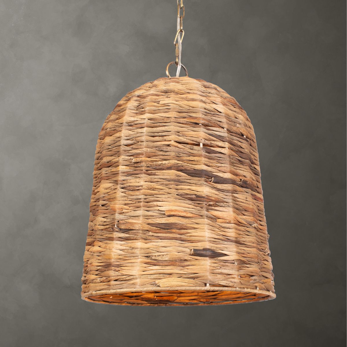 Uttermost Rotorua Woven Sea Glass Pendant - Image 1