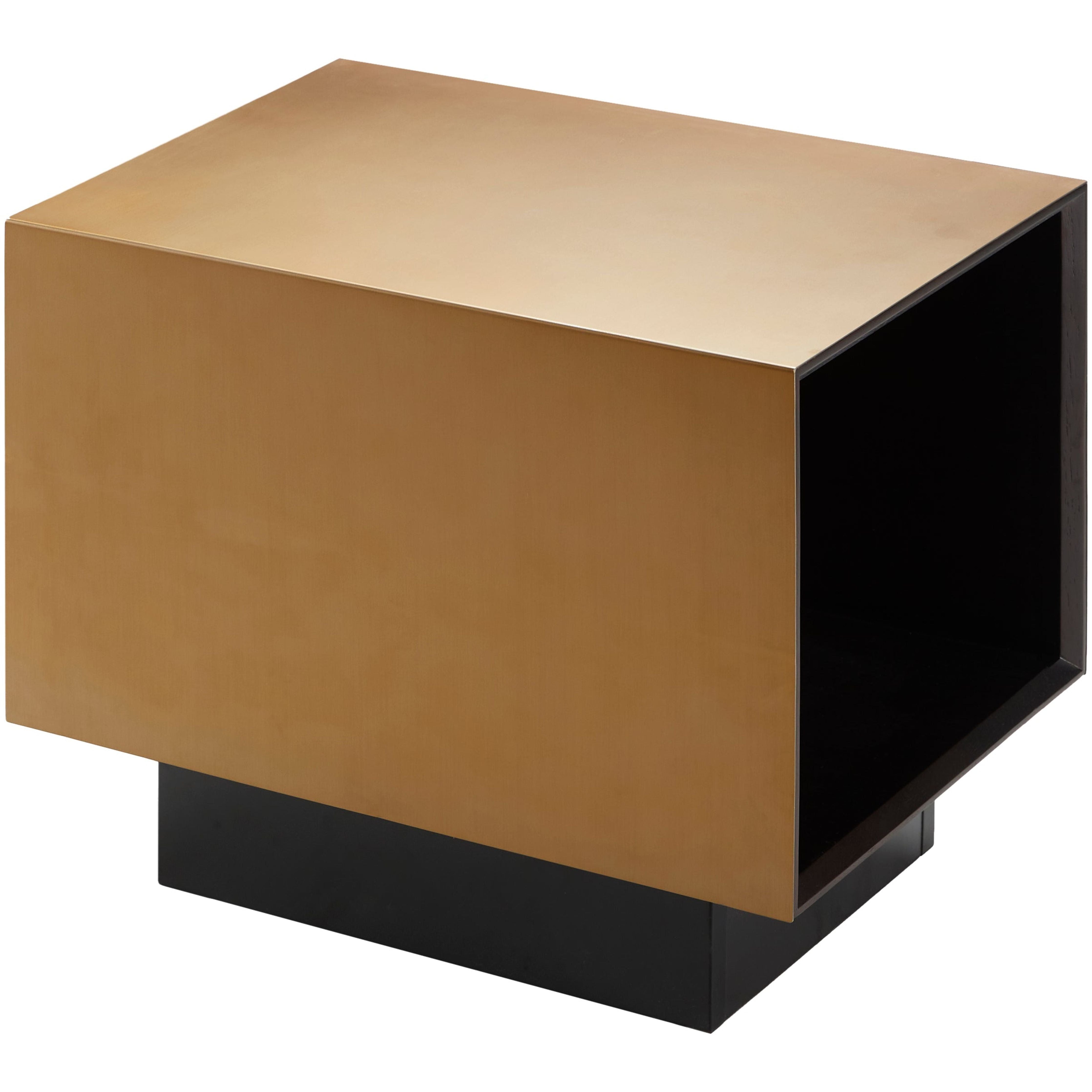 Surya Peaceful Modern Gold and Black Side Table - Image 1