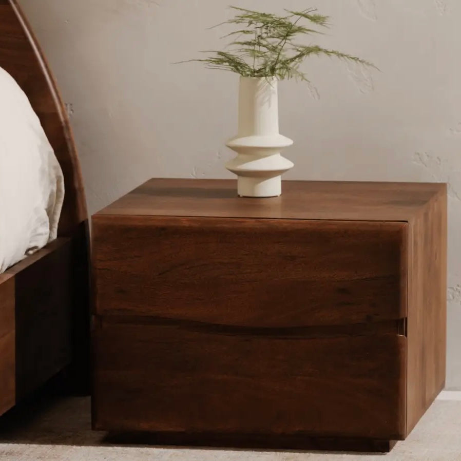 Moe's Home Collection Watson Brown Acacia Wood Nightstand - Image 3