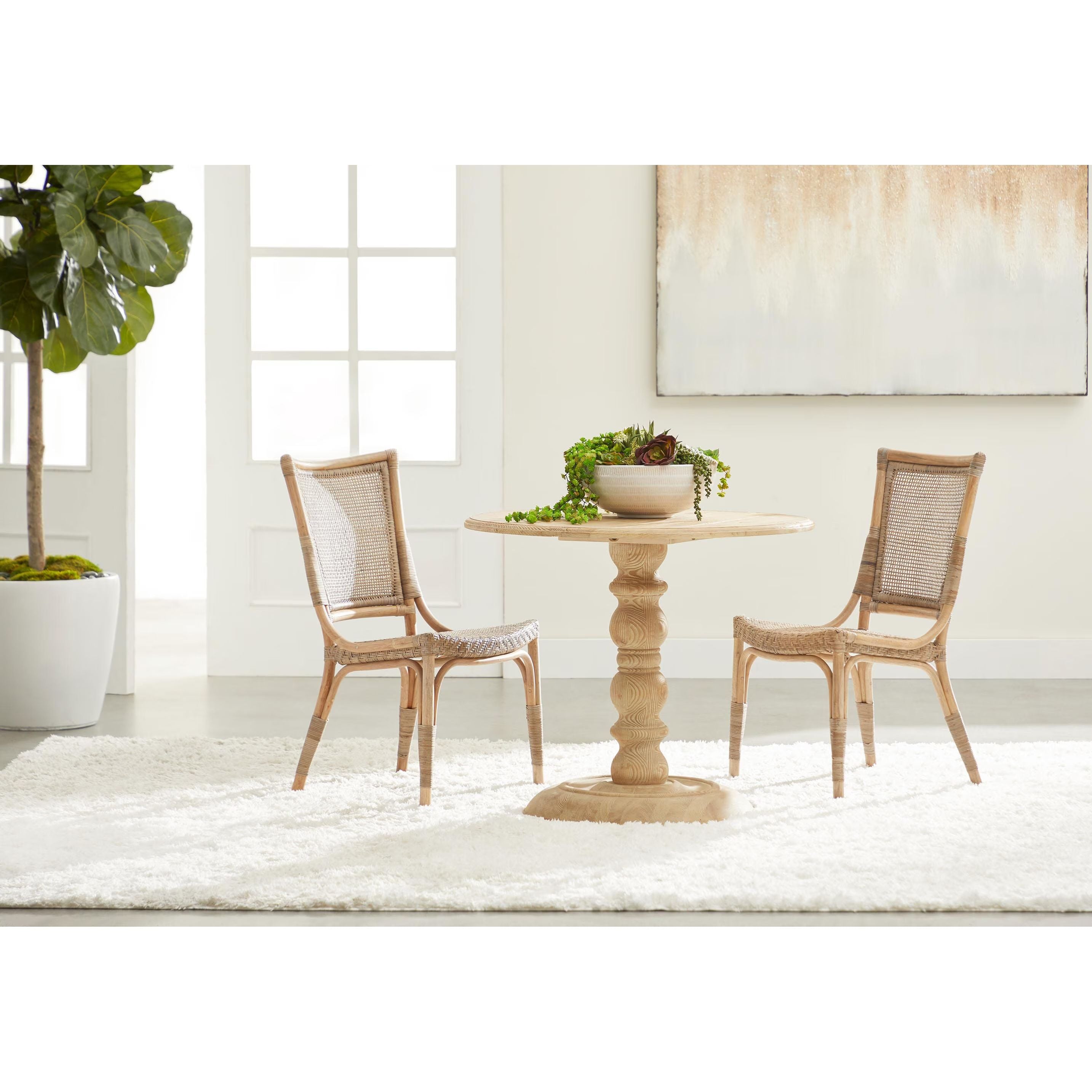 Essentials For Living Luna Dining Chair ~ Matte Gray, Matte Gray Binding (Set of 2) - Image 1