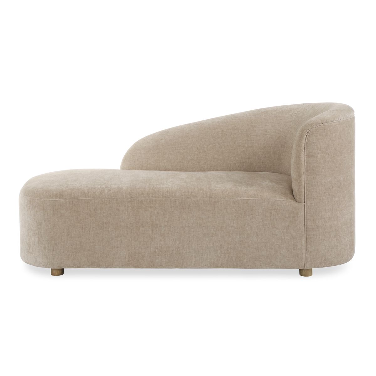 Uttermost Fae Flax-Toned Crosshatched Velvet Chaise Lounge - Image 2