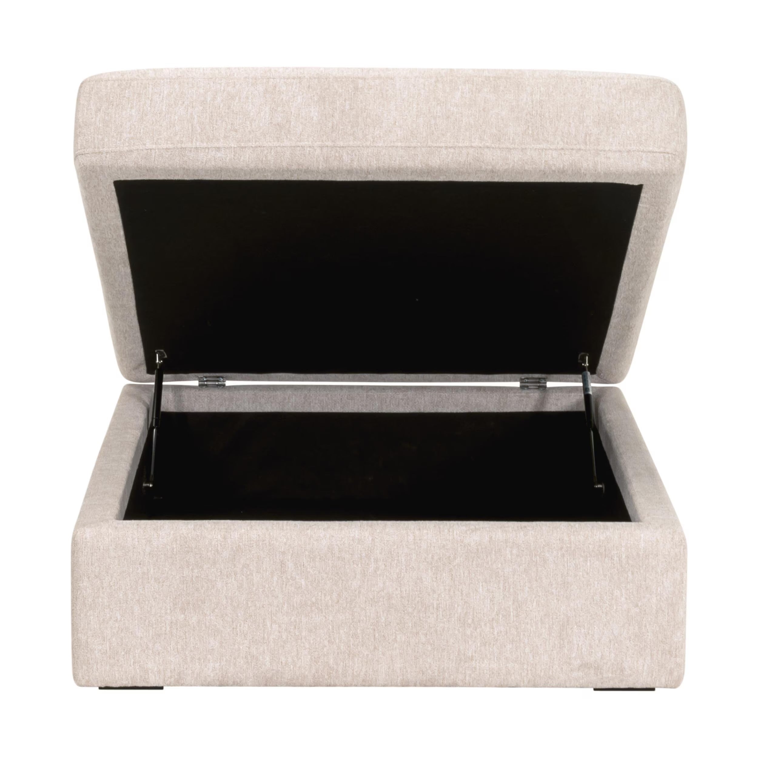 Essentials For Living Daley Modular Storage Ottoman ~ LiveSmart Halifax Ivory, Espresso - Image 2