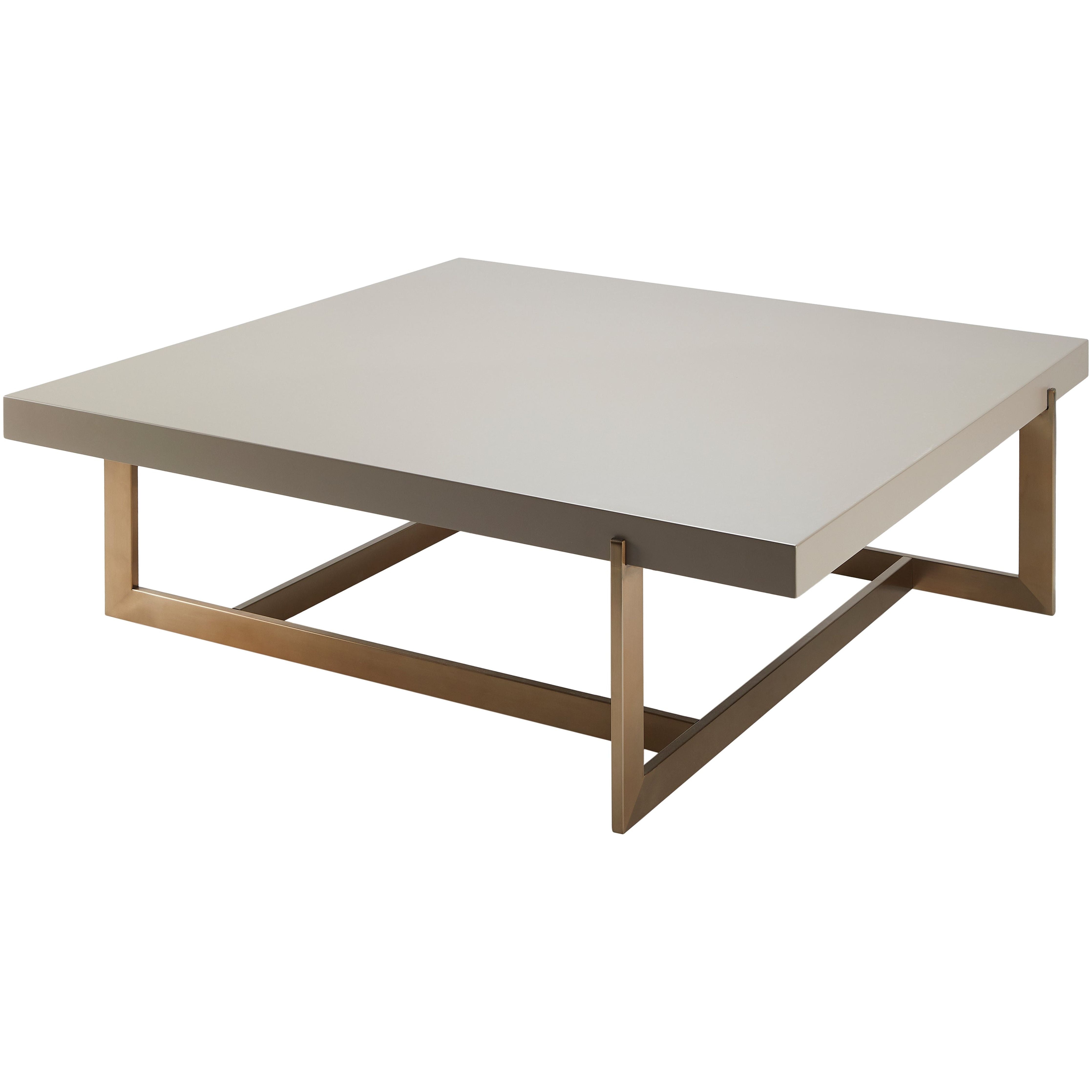 Surya Temy Modern Stainless Steel Metallic Bronze Coffee Table - Image 1