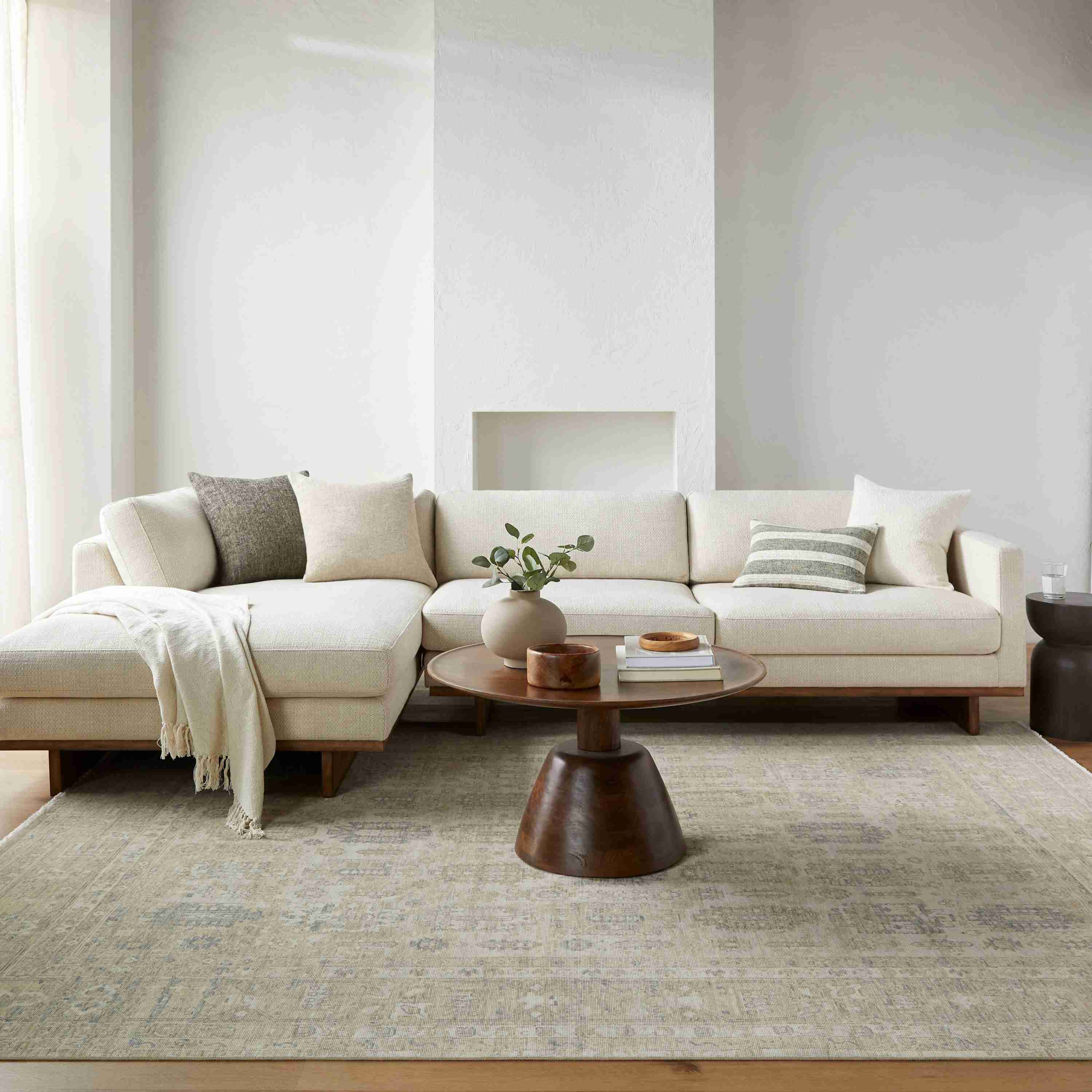 Surya Maeve Modern Mango Wood Round Coffee Table - Image 1