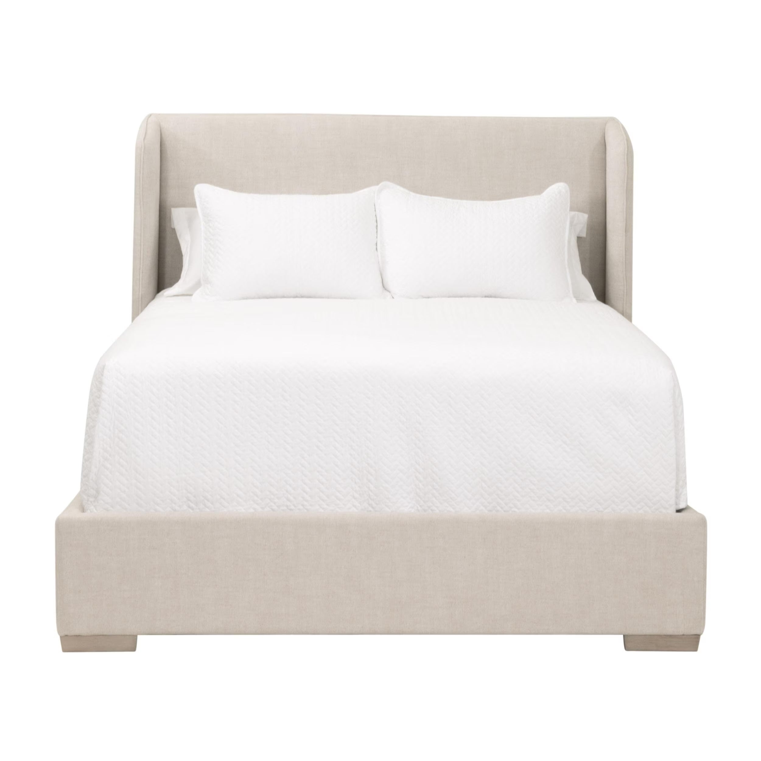 Essentials For Living Stewart Cal King Bed ~ Bisque, Natural Gray Oak
