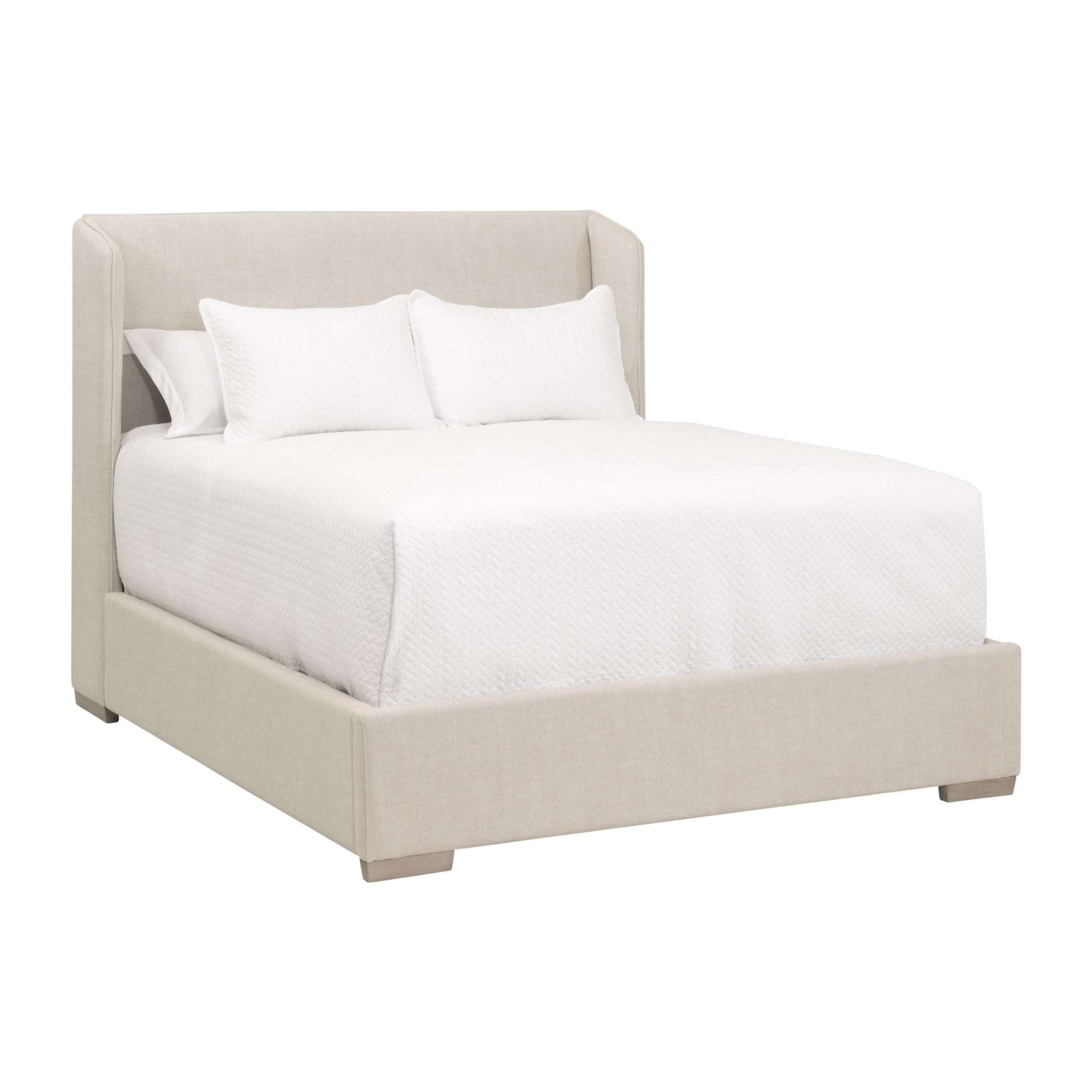 Essentials For Living Stewart Queen Bed ~ Bisque, Natural Gray Oak - Image 2