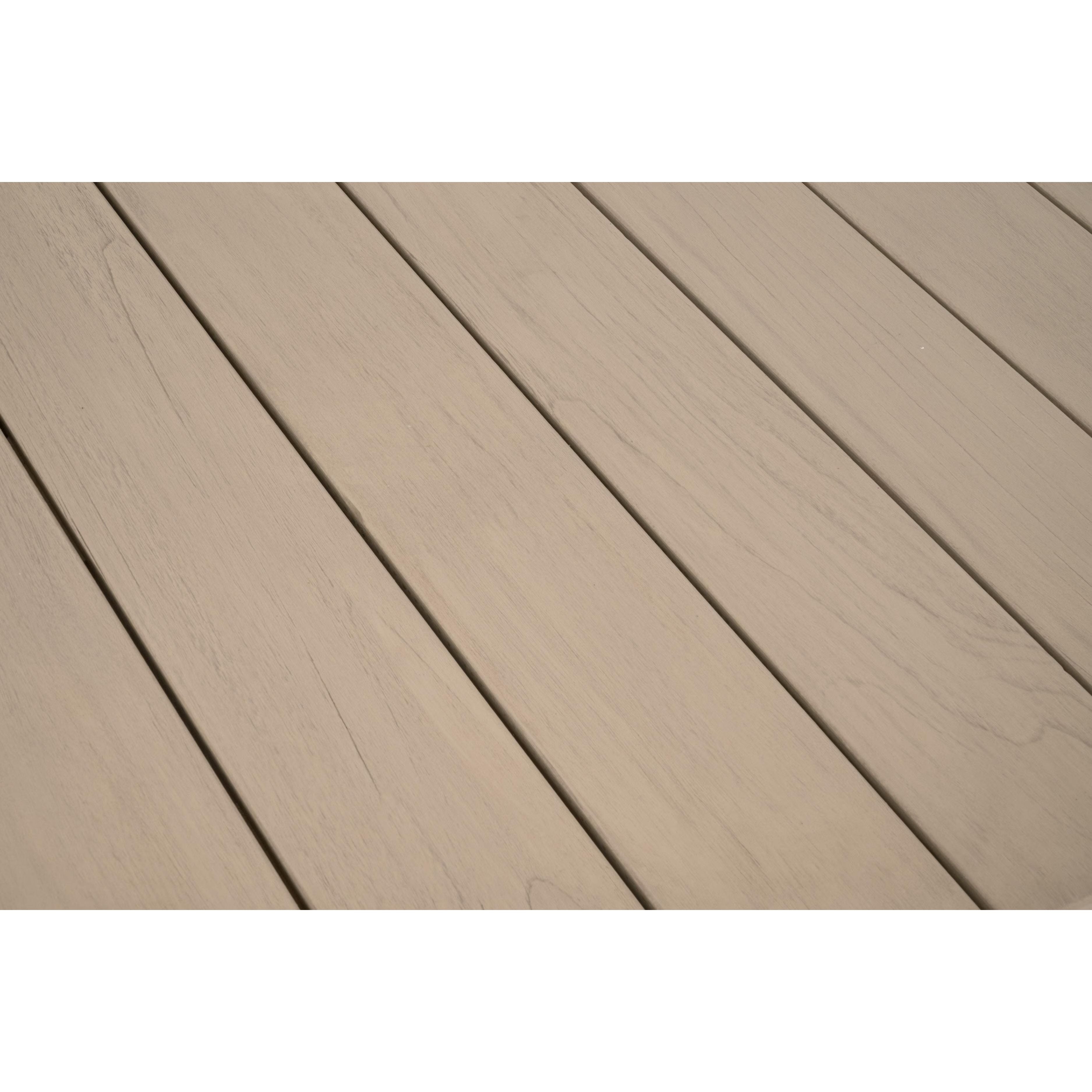 Essentials For Living Knit Outdoor 54” Round Dining Table ~ Oat Flat Rope, Washed Ever Teak - Image 3
