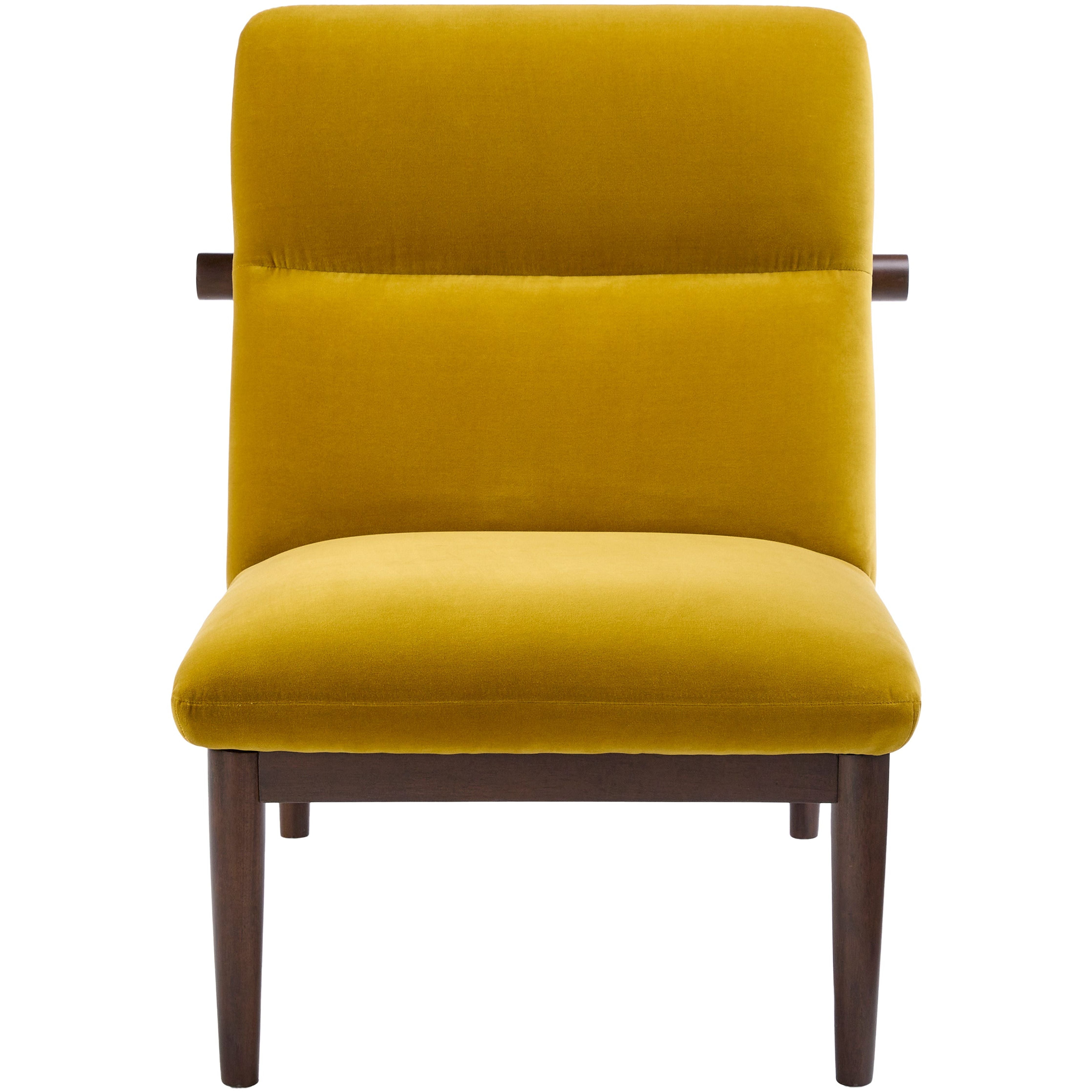 Surya Marsick Modern Marigold Armless Accent Chair With Wood Legs - Image 3
