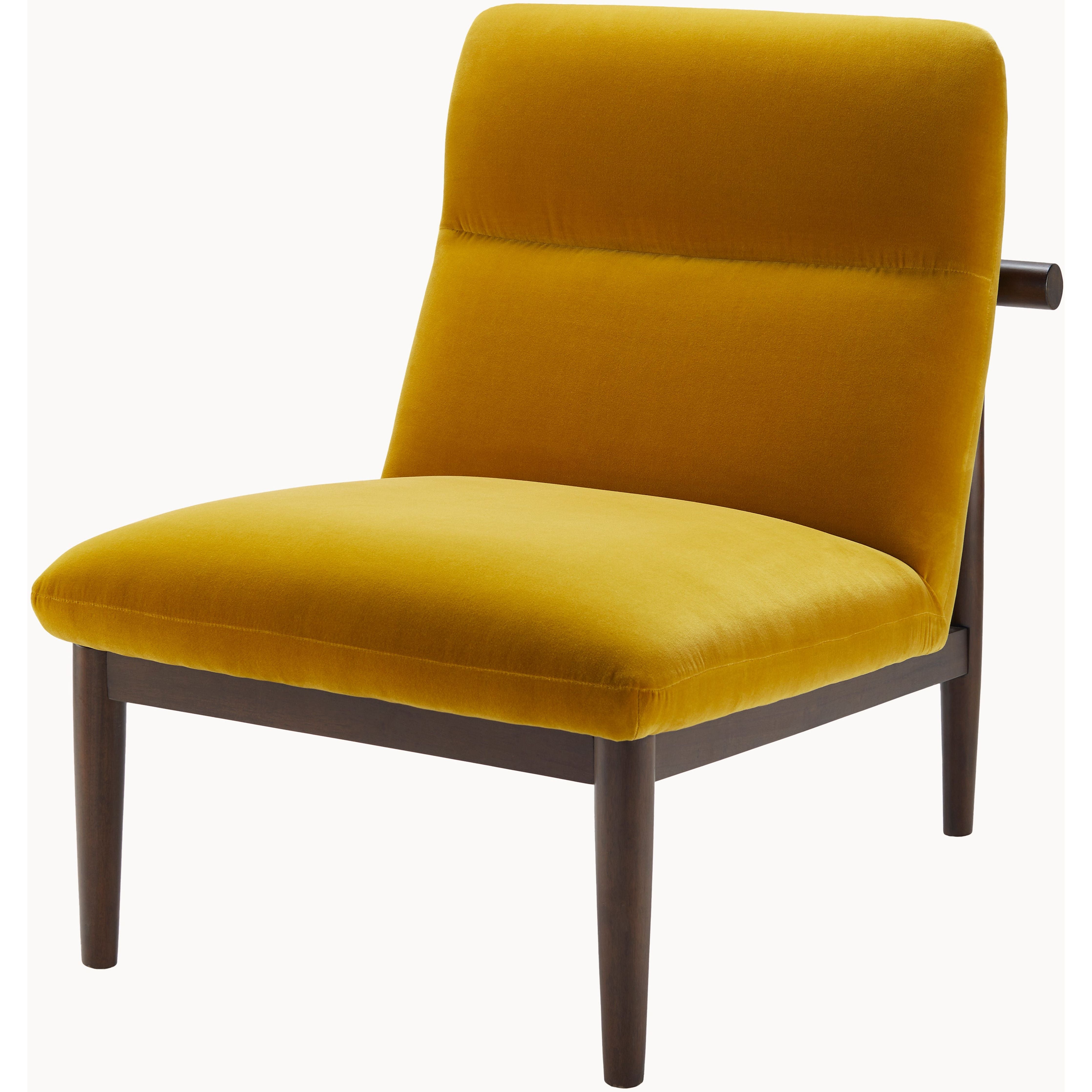 Surya Marsick Modern Marigold Armless Accent Chair With Wood Legs - Image 2