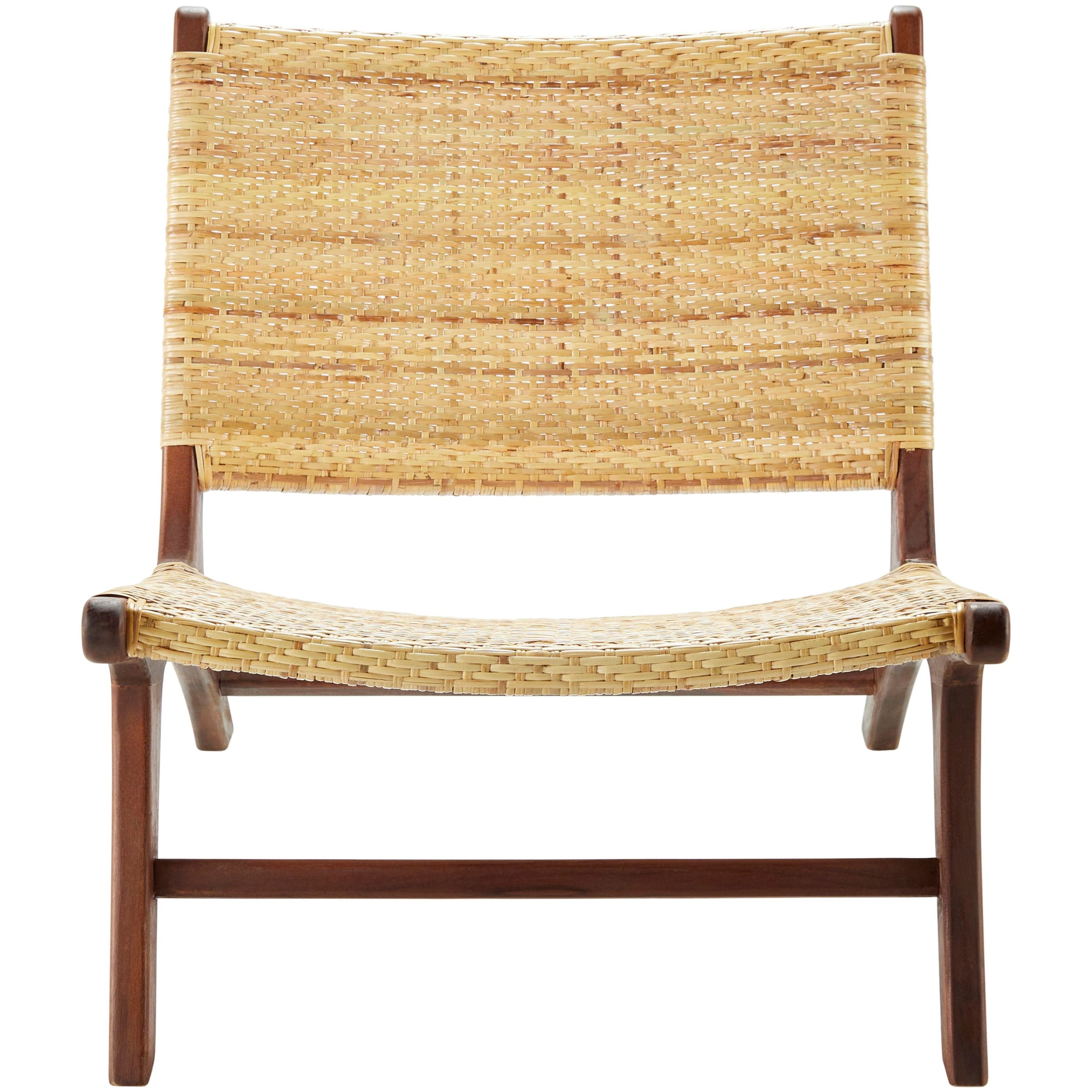 Surya Shisho Modern Wheat Back Rattan With Wood Legs Set of 2 Accent Chairs - Image 2