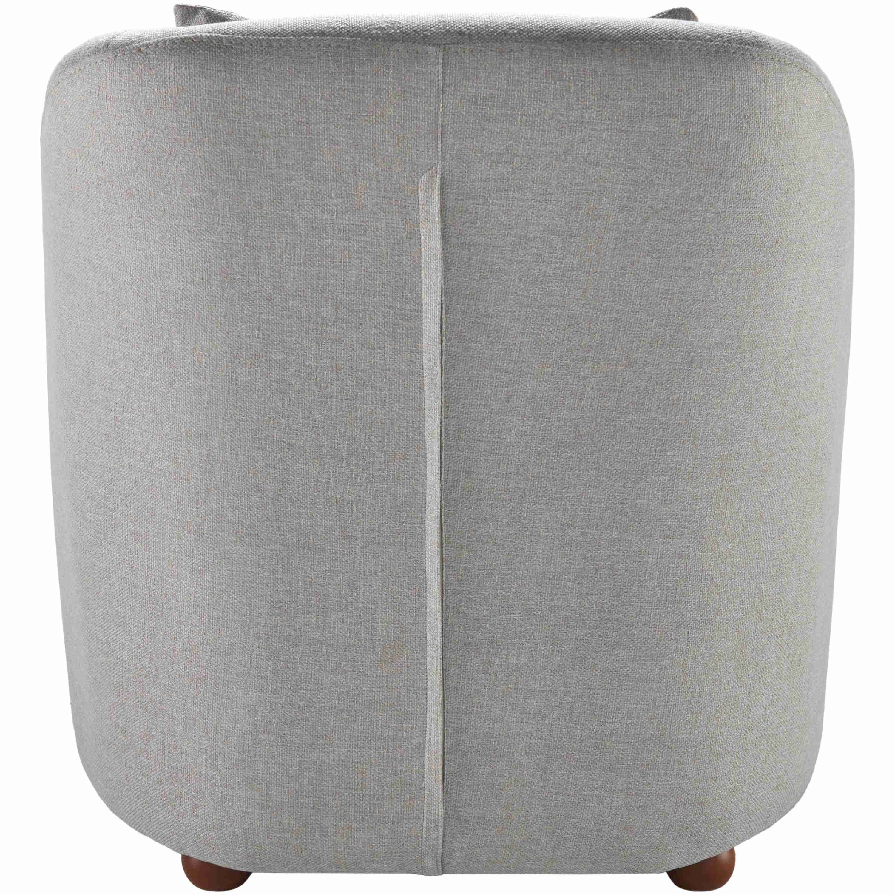 Surya Cates Modern Gray Velvet Accent Chair with Accent Pillow - Image 2