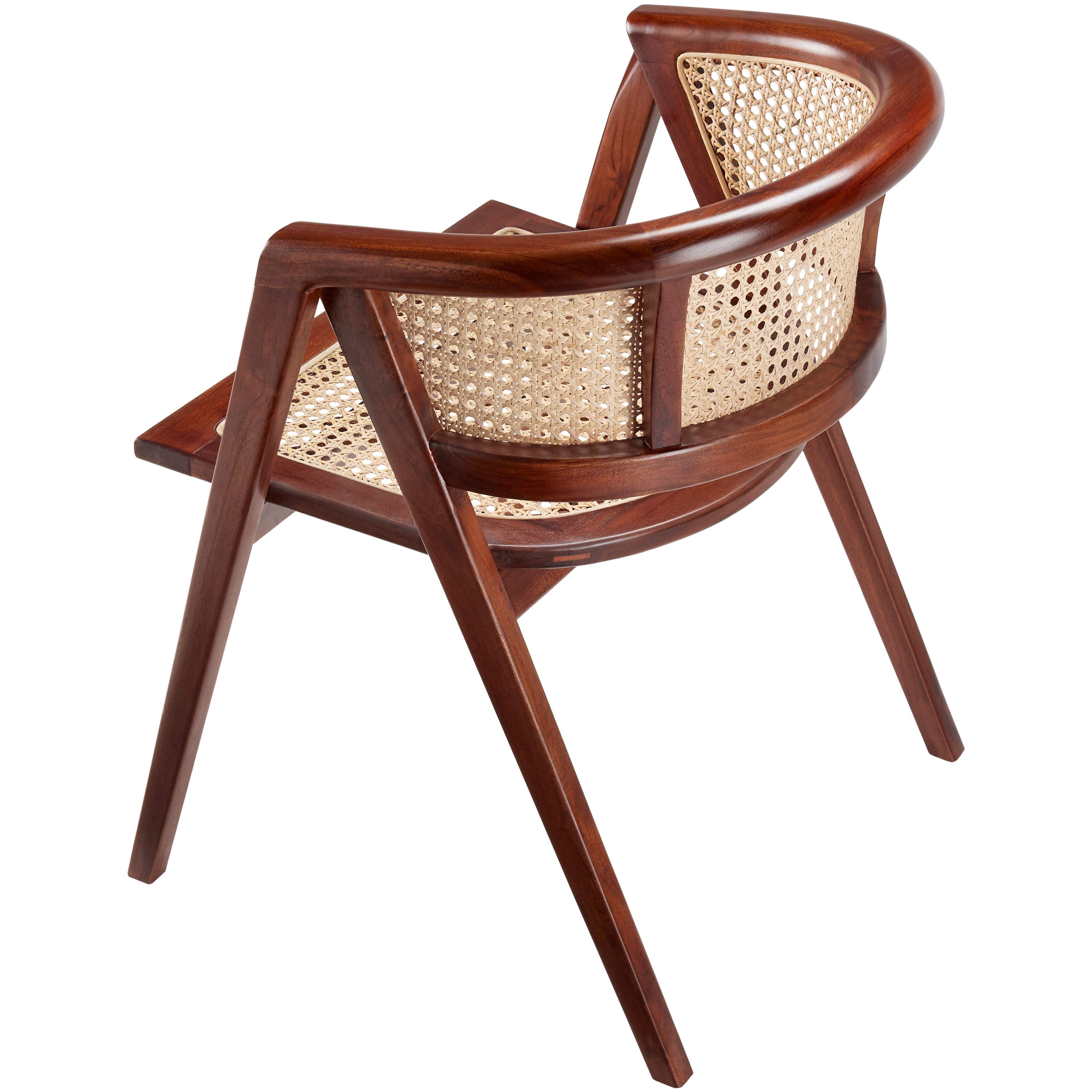 Surya Yulin Modern Wheat Back Rattan with Wood Set of 2 Dining Chairs - Image 2