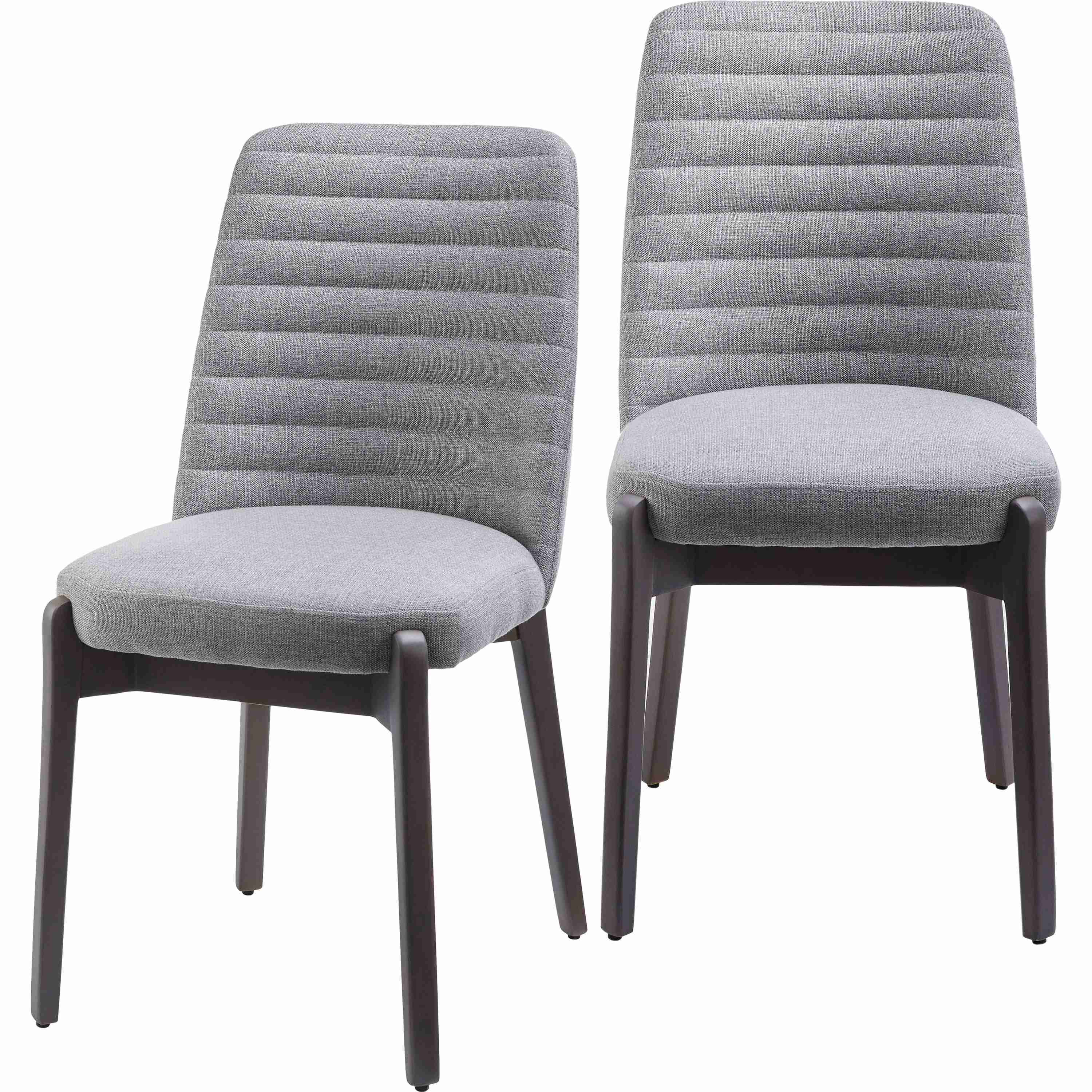 Surya Rayne Modern Gray Channeled Back Dining Chair - Image 1