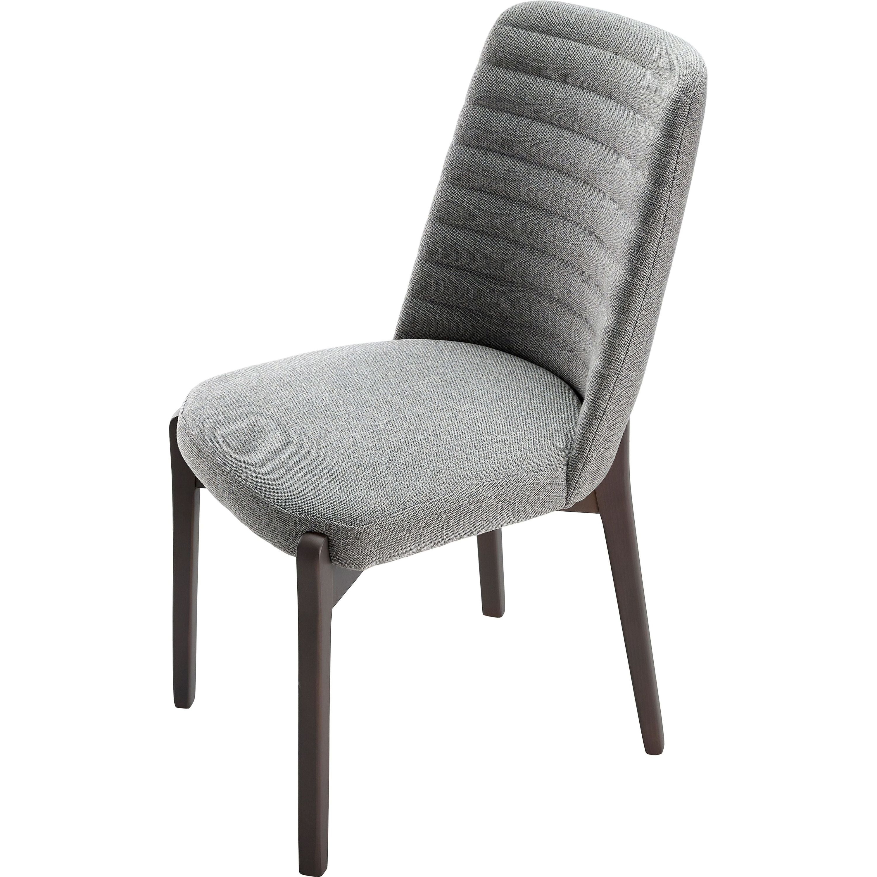 Surya Rayne Modern Gray Channeled Back Dining Chair - Image 2