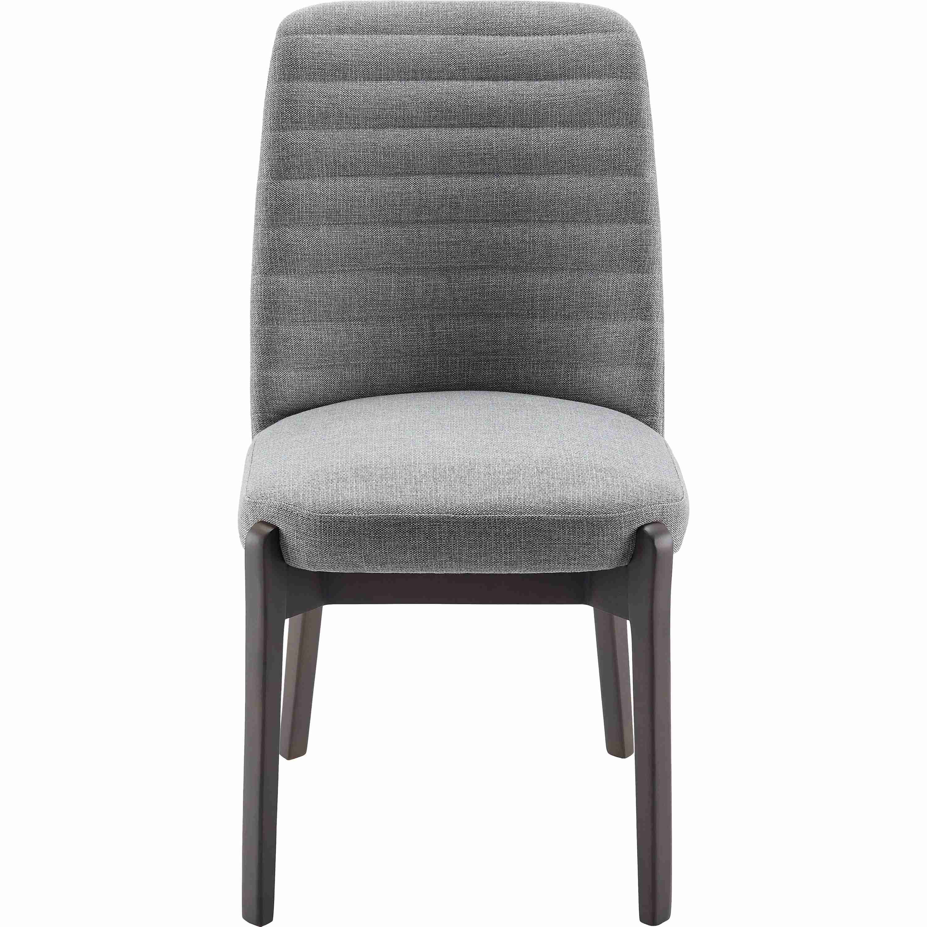 Surya Rayne Modern Gray Channeled Back Dining Chair - Image 3