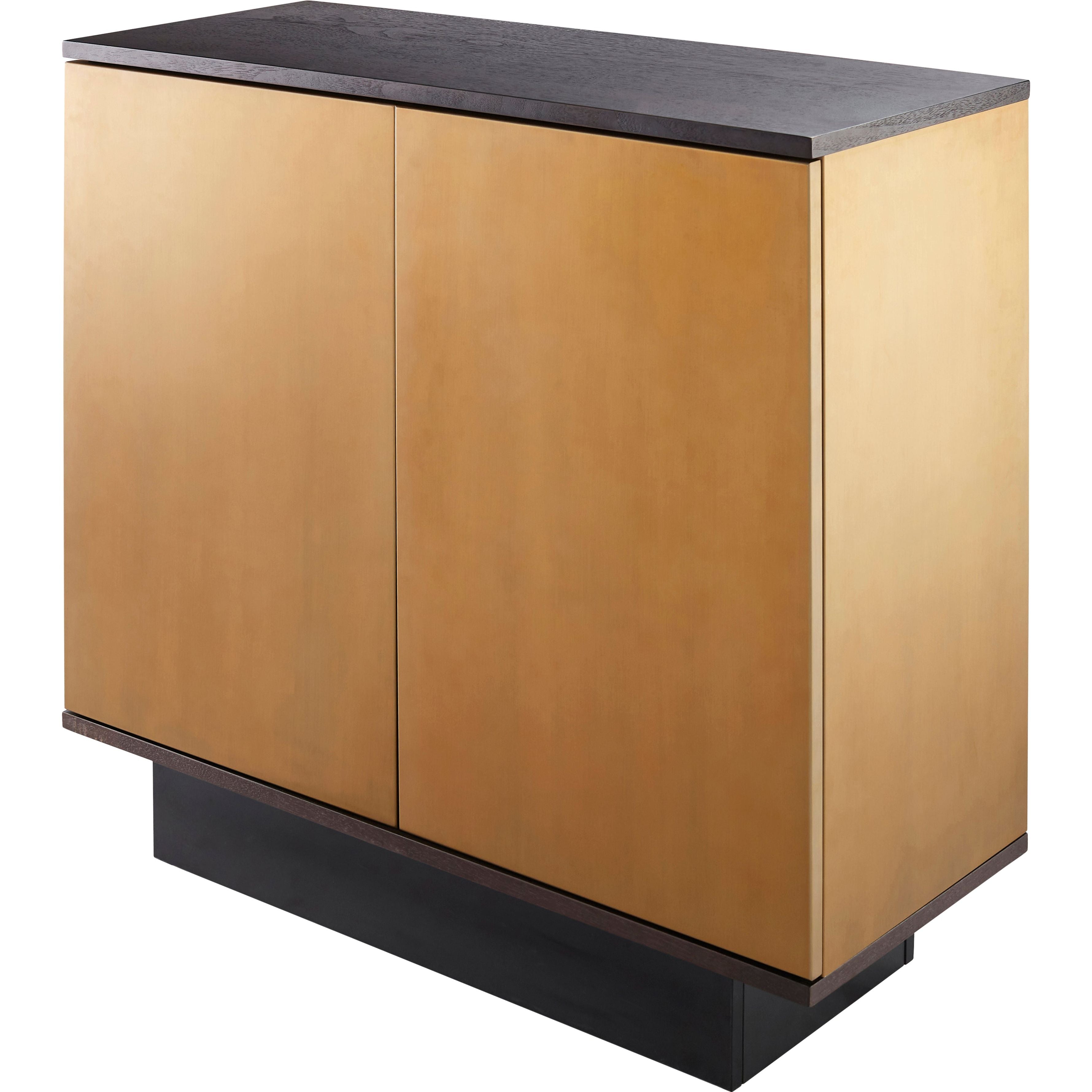 Surya Peaceful Modern Gold and Black Cabinet - Image 1