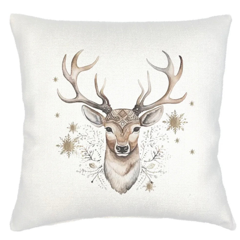 Anaya Home Festive Reindeer Velvet Holiday Pillow ~ 20 X 20 - Image 3