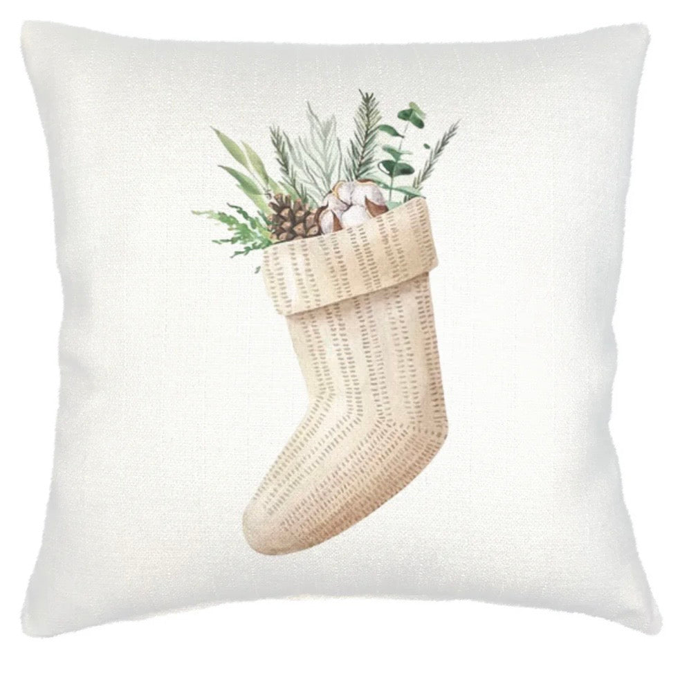Anaya Home Christmas Stocking Velvet Holiday Pillow ~ 20 X 20 - Image 3
