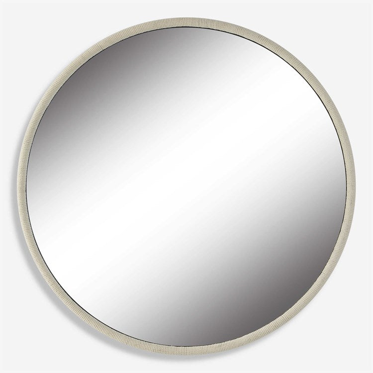 Uttermost Ranchero White Braided Rope Round Mirror - Image 3
