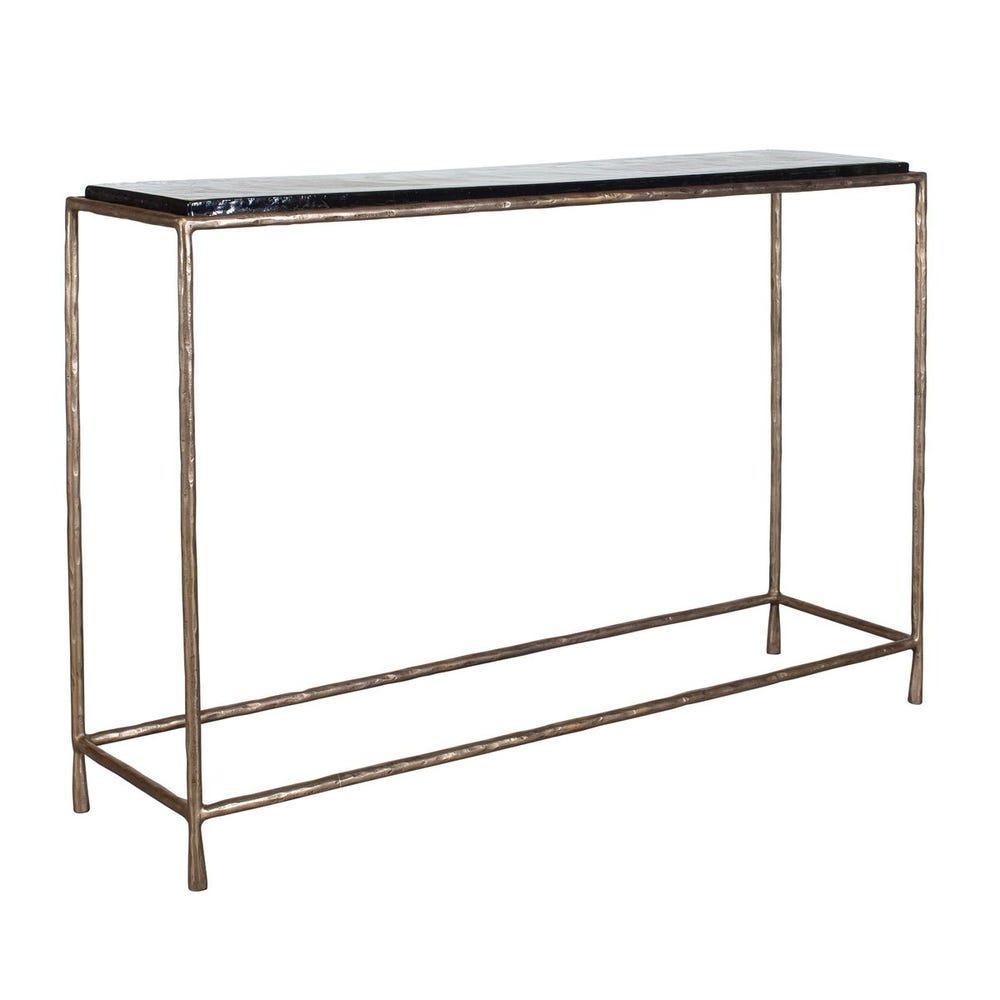 Uttermost Ovard Recycled Cast Glass Top Console Table - Image 2