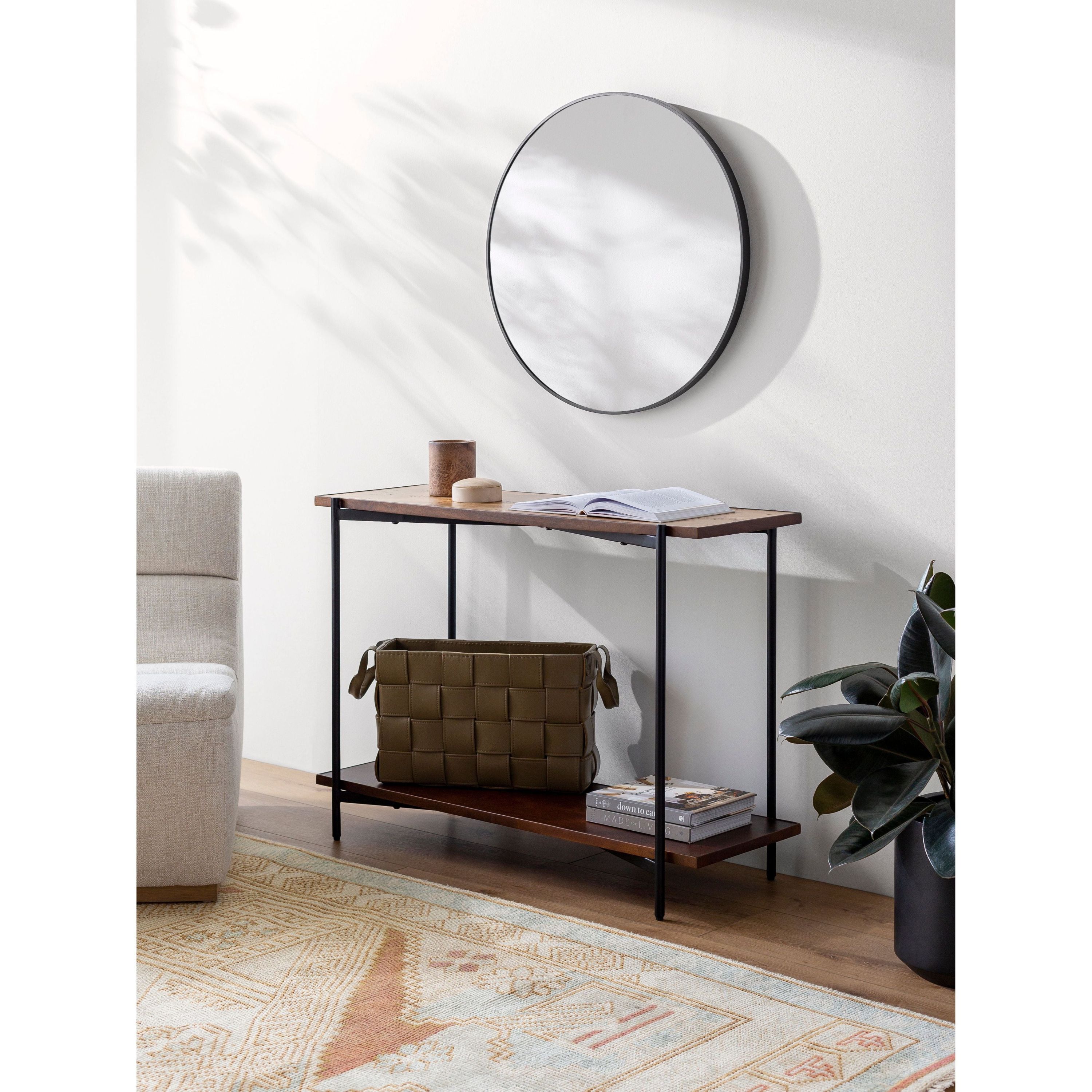 Surya Judith Modern Mango Wood with Bottom Shelf Console Table - Image 2
