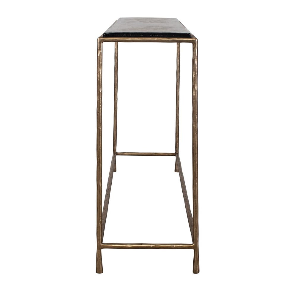 Uttermost Ovard Recycled Cast Glass Top Console Table - Image 3