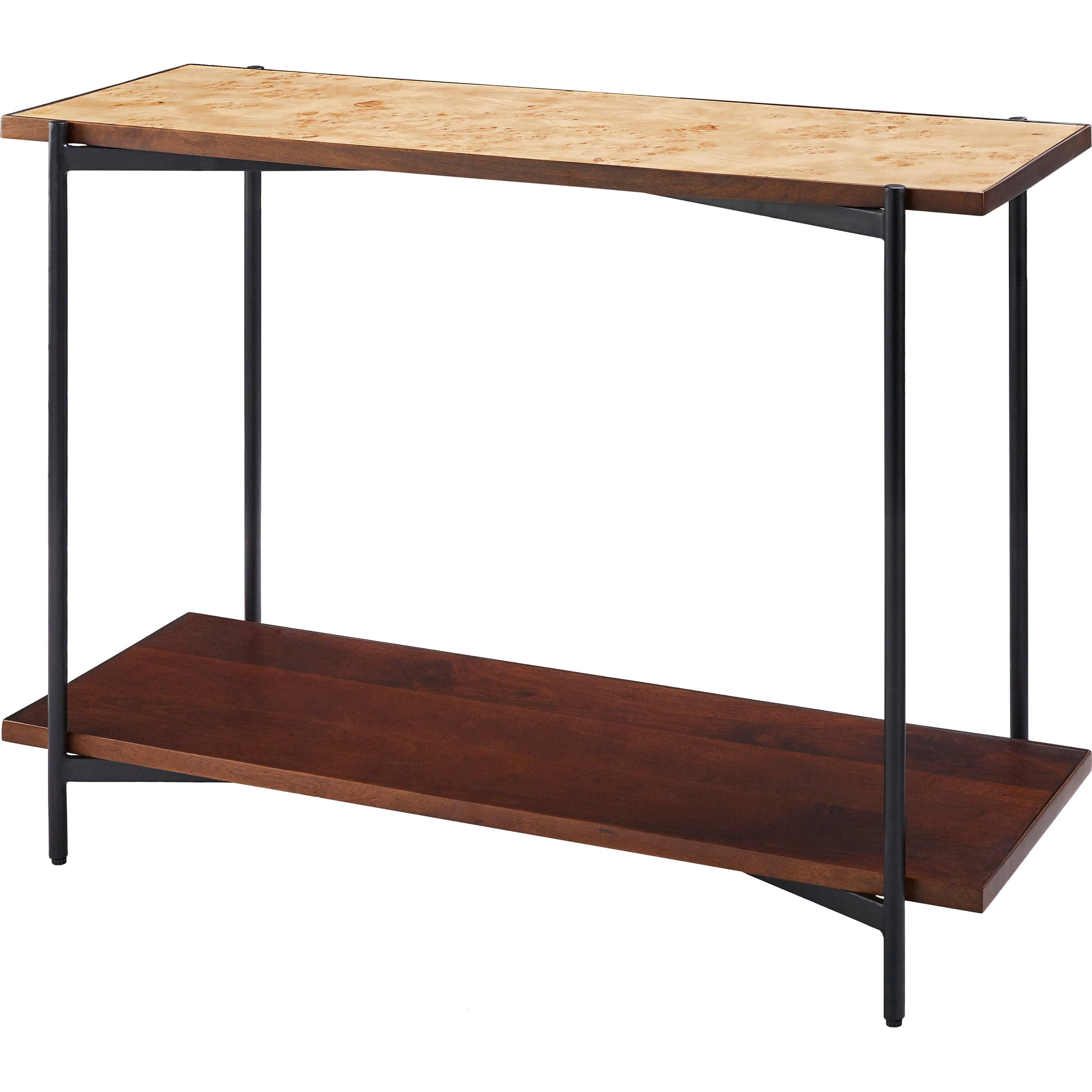 Surya Judith Modern Mango Wood with Bottom Shelf Console Table - Image 1