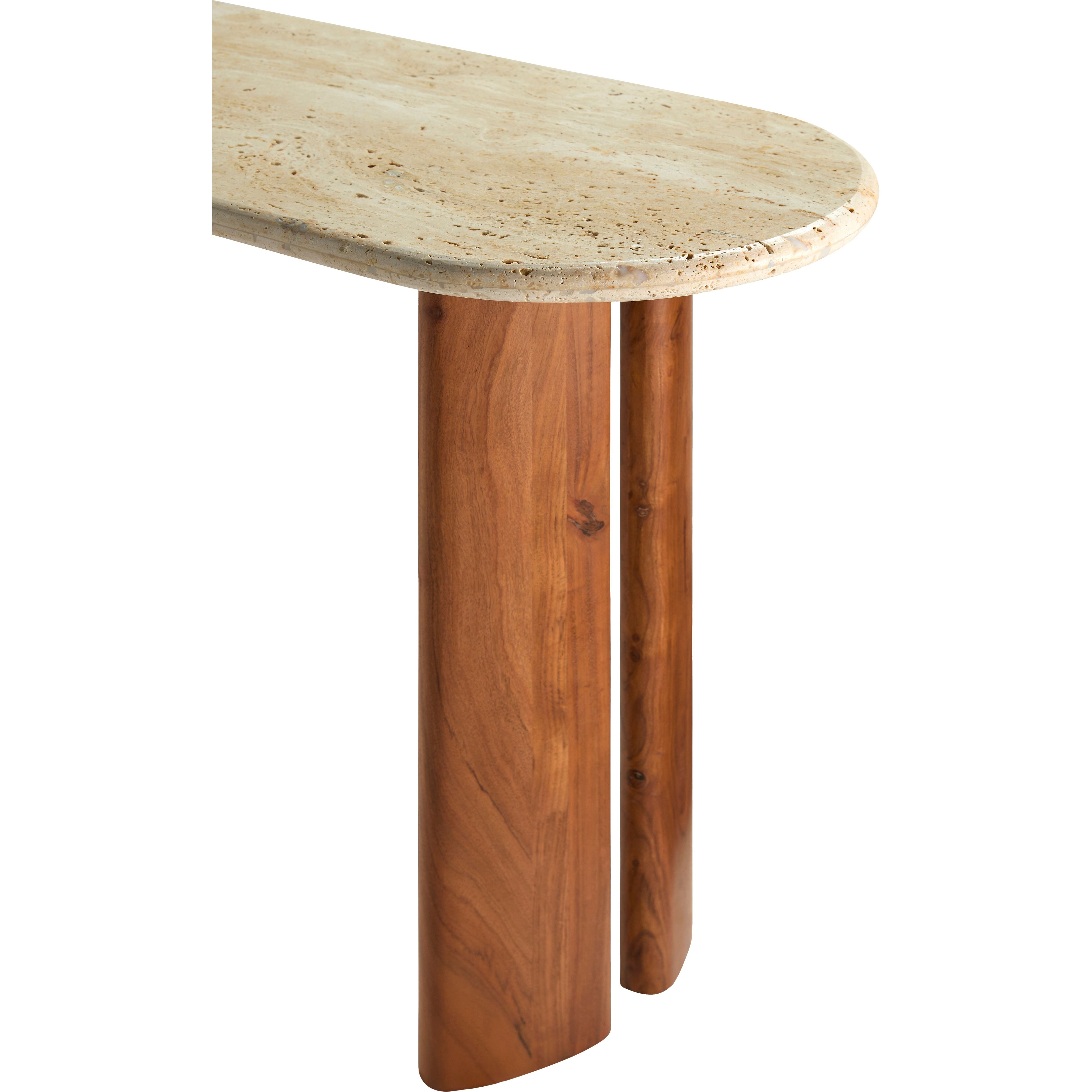 Surya Abacus Modern Acacia Wood Console Table - Image 3
