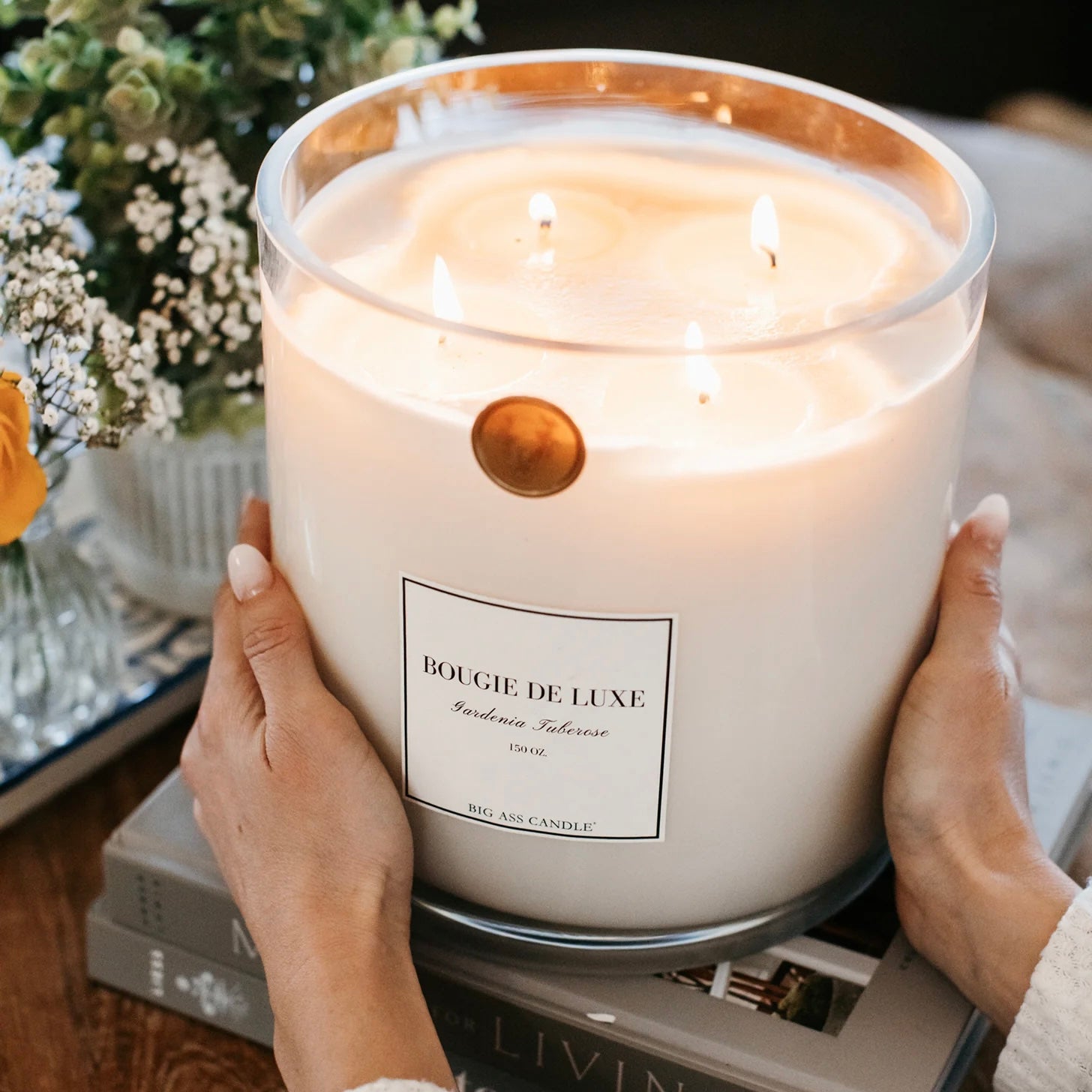 Big Ass Luxuries Gardenia Tuberose Baby Big Ass Candle ~ 150 oz. ~ IN-STORE PURCHASE ONLY - Image 2