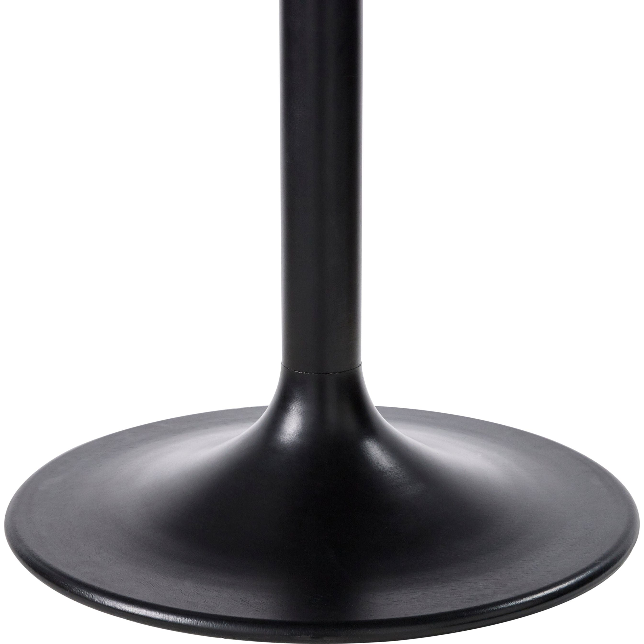 Surya Anatalia Modern Black Marble Round Dining Table With Black Metal Base - Image 2