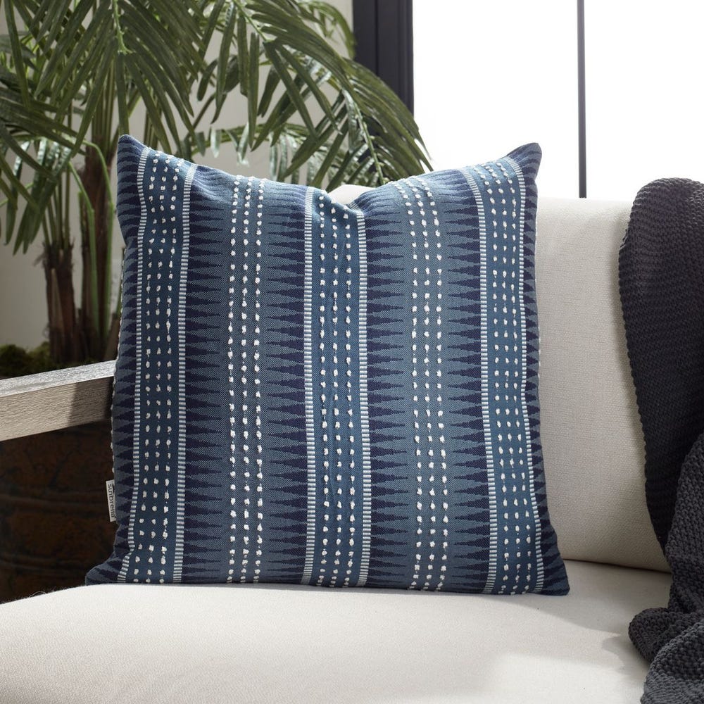 Uttermost Backgammon Sunbrella Outdoor Pillow ~ Slate - Image 1