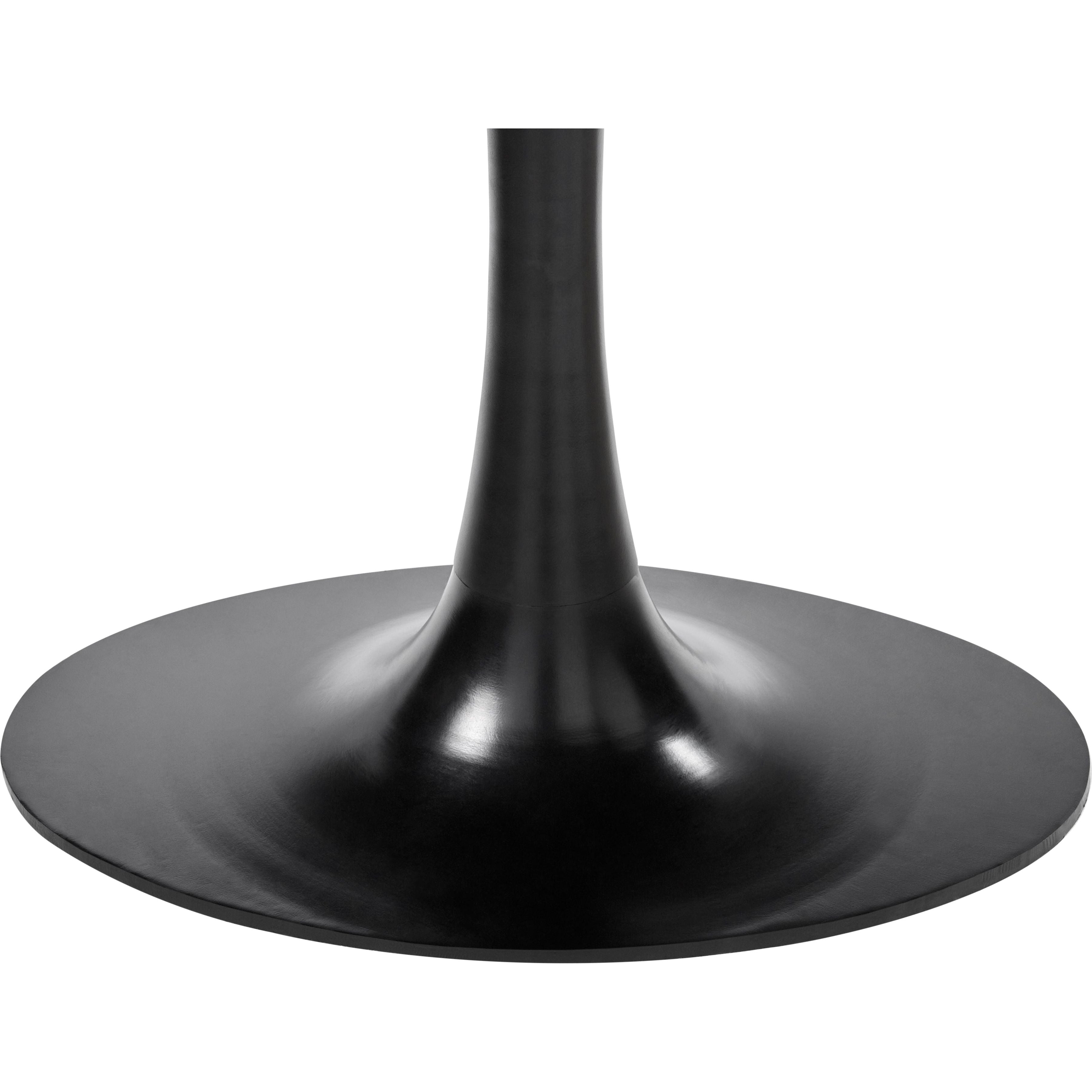 Surya Anatalia Modern Black Marble Oval Dining Table With Black Metal Base - Image 2