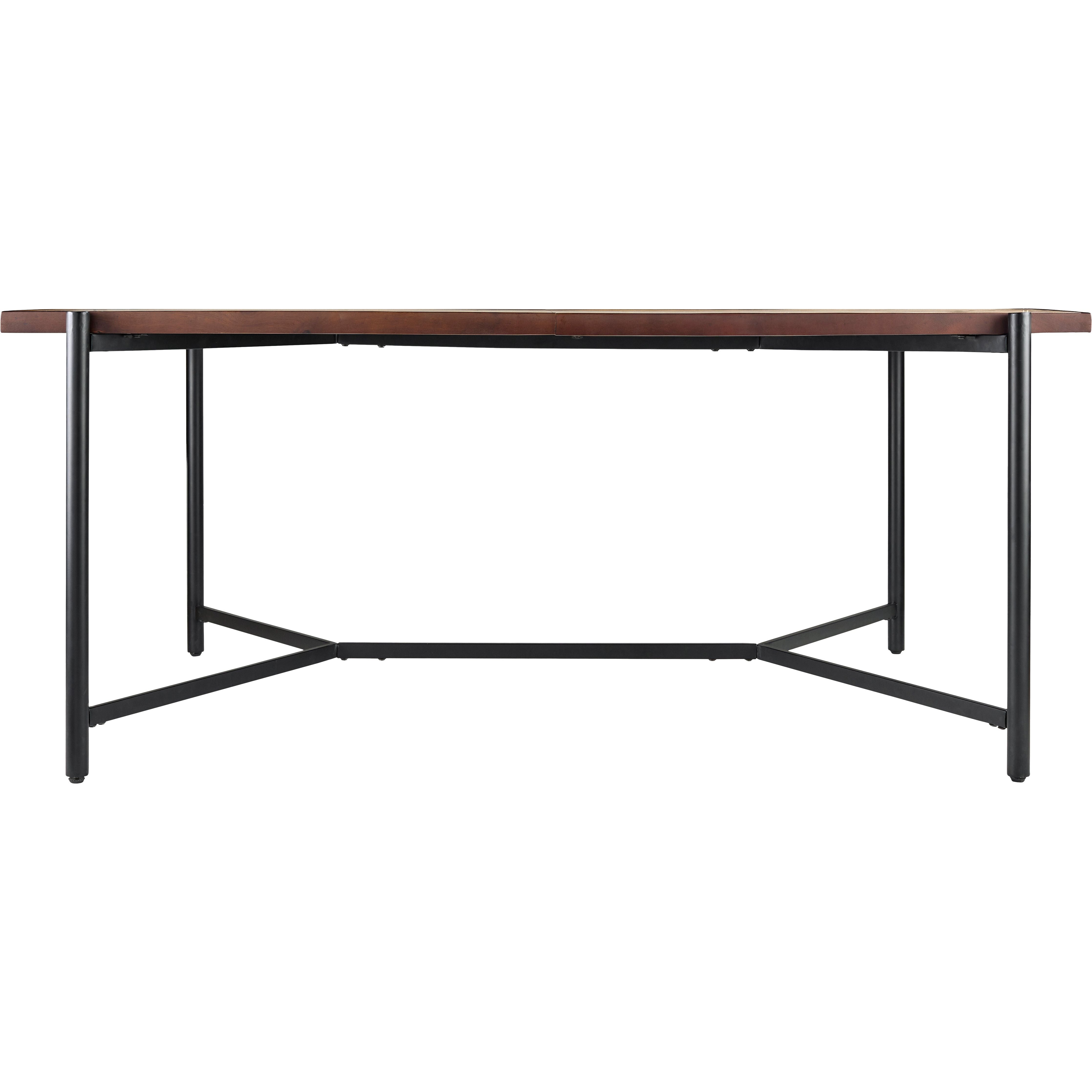 Surya Judith Modern Mango Wood Dining Table With Black Metal Base - Image 2