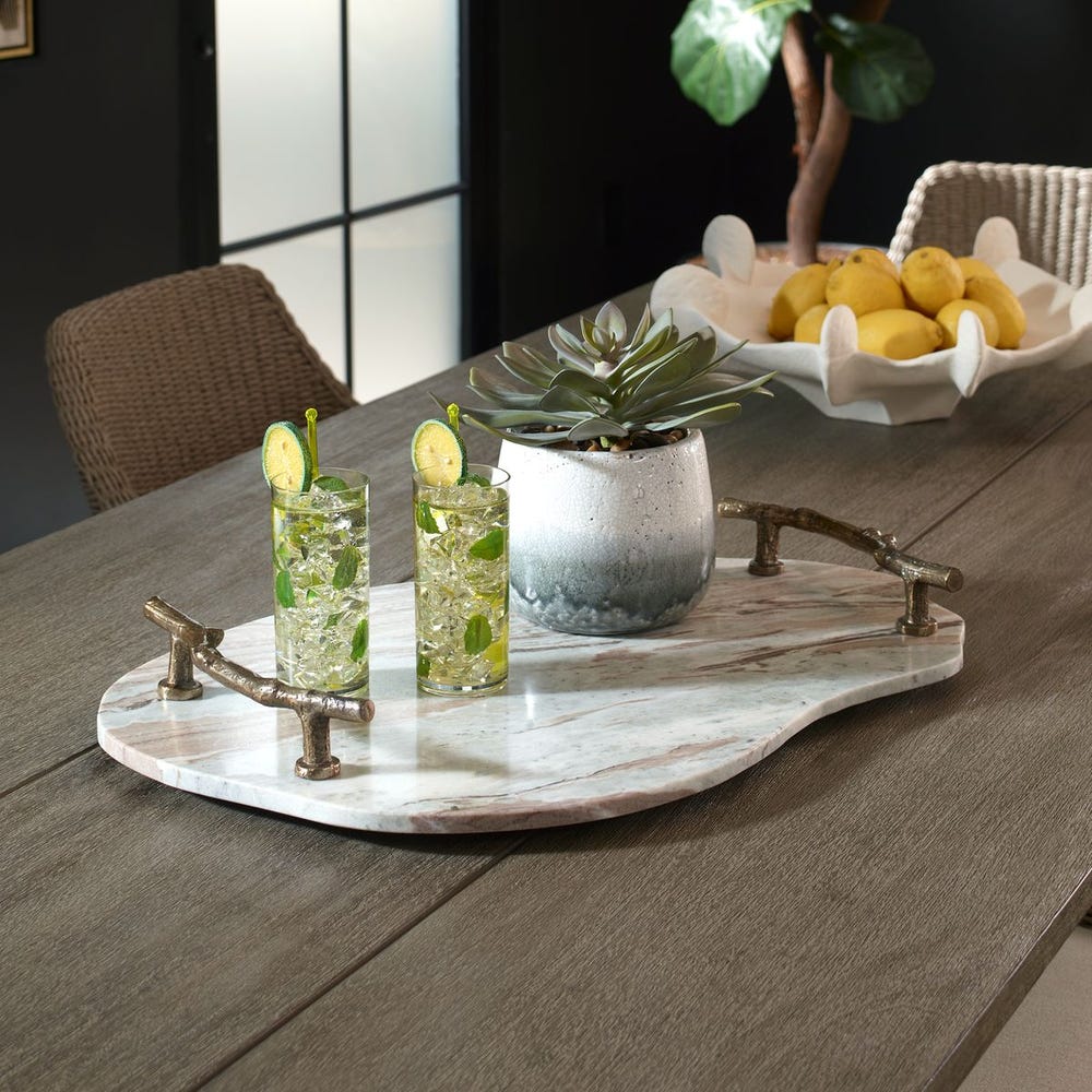 Uttermost Stone and Twig Tray ~ Indoor And Outdoor Use - Image 1