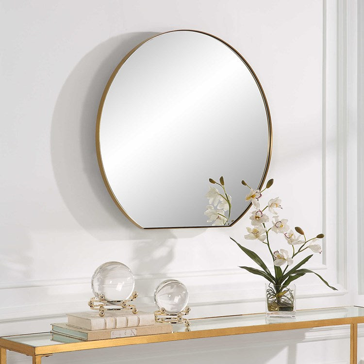 Uttermost Cabell Brass Round Mirror - Image 1