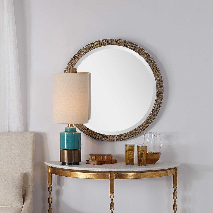 Uttermost Wayde Natural Tree Bark Round Mirror - Image 1