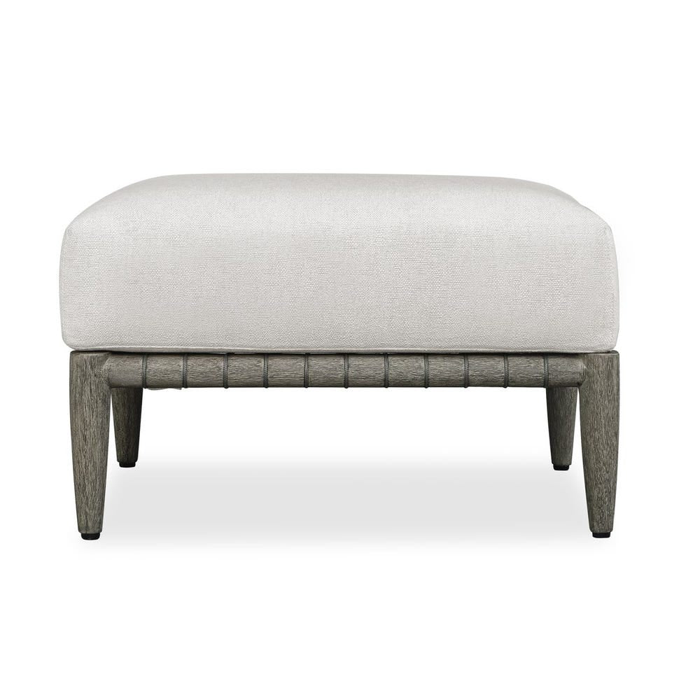 Uttermost Borneo Oyster White Outdoor Ottoman - Image 3